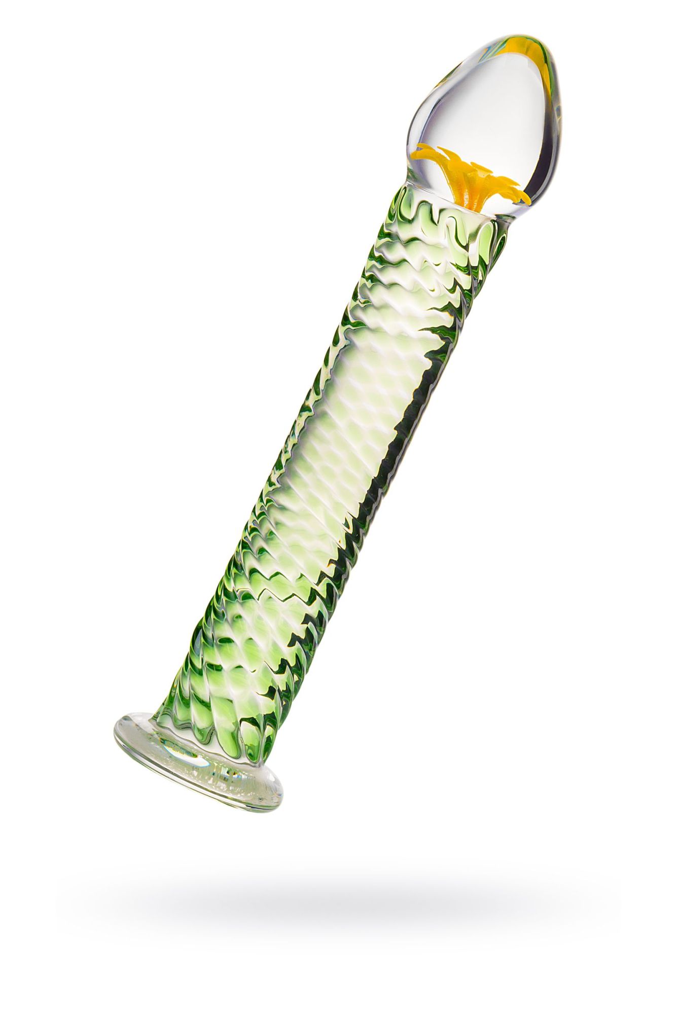 нереалистичный фаллоимитатор sexus glass, стекло, ребристый, 16,5 см в России