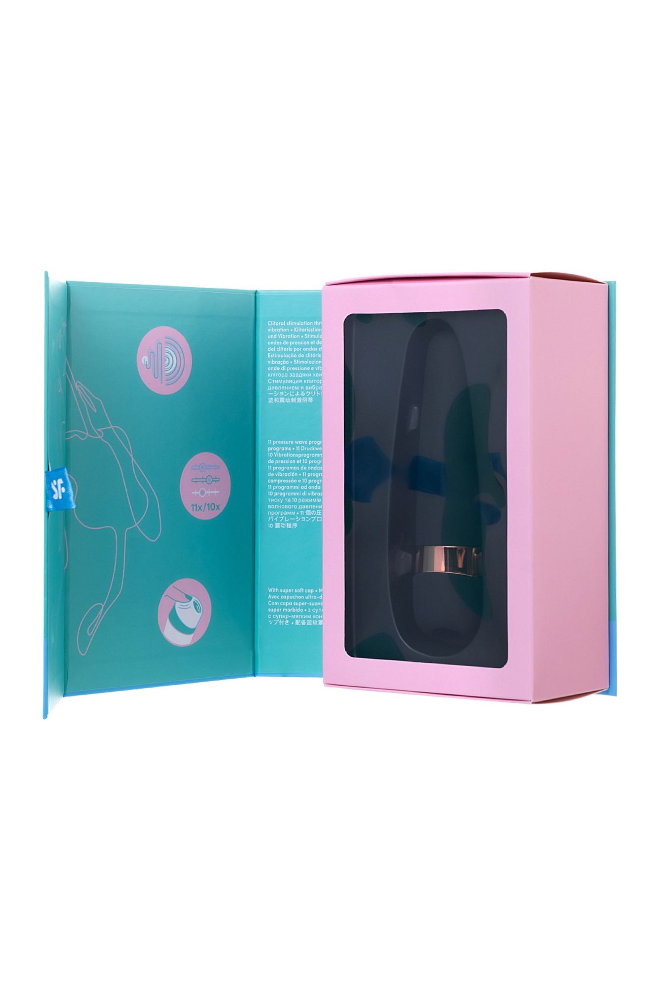 вакуум-волновой бесконтактный стимулятор клитора satisfyer pro 3 vibration, силикон, черный, 14 см. в России