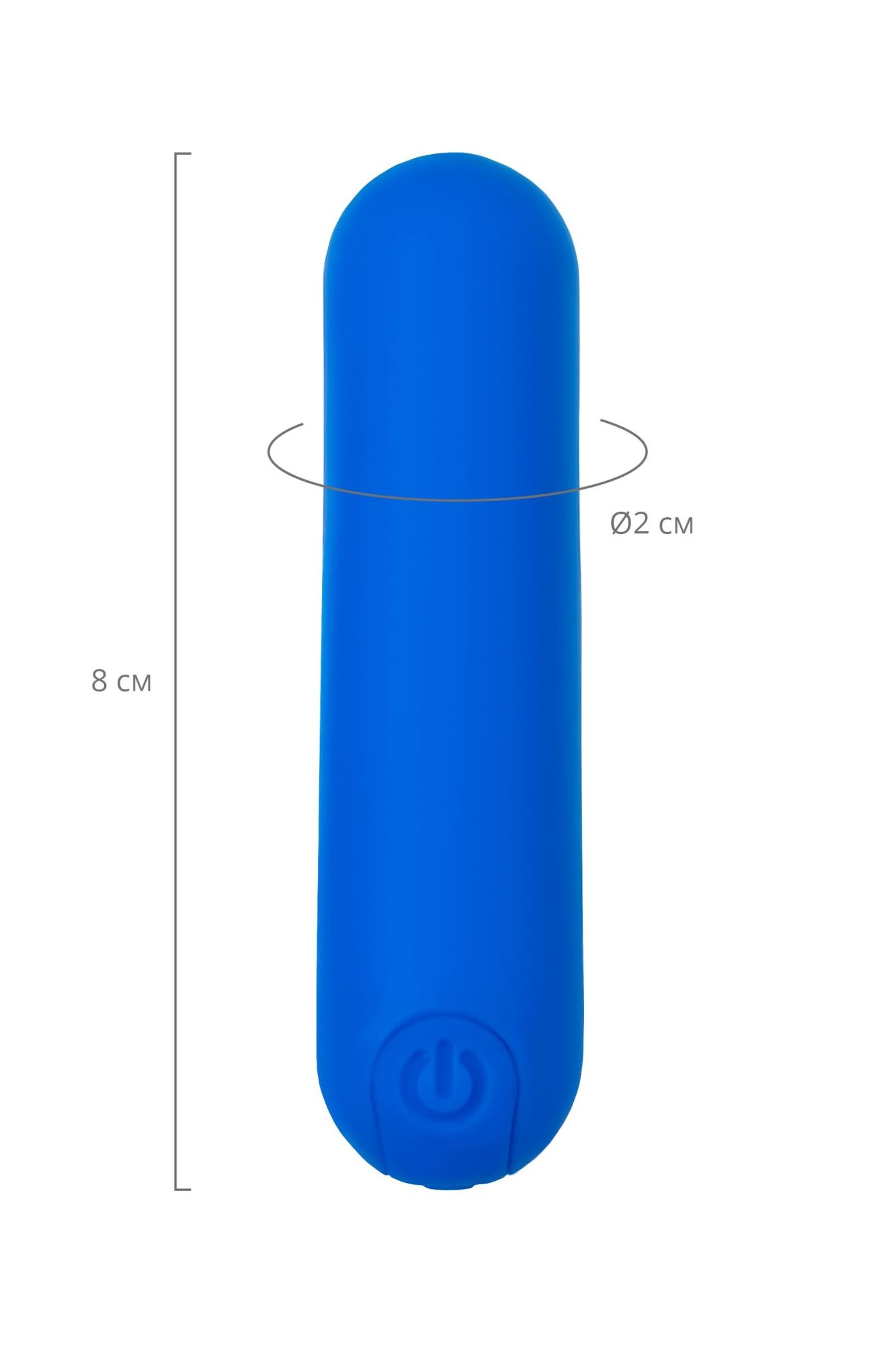 вибропуля a-toys nep, силикон, синий, 8 см в России