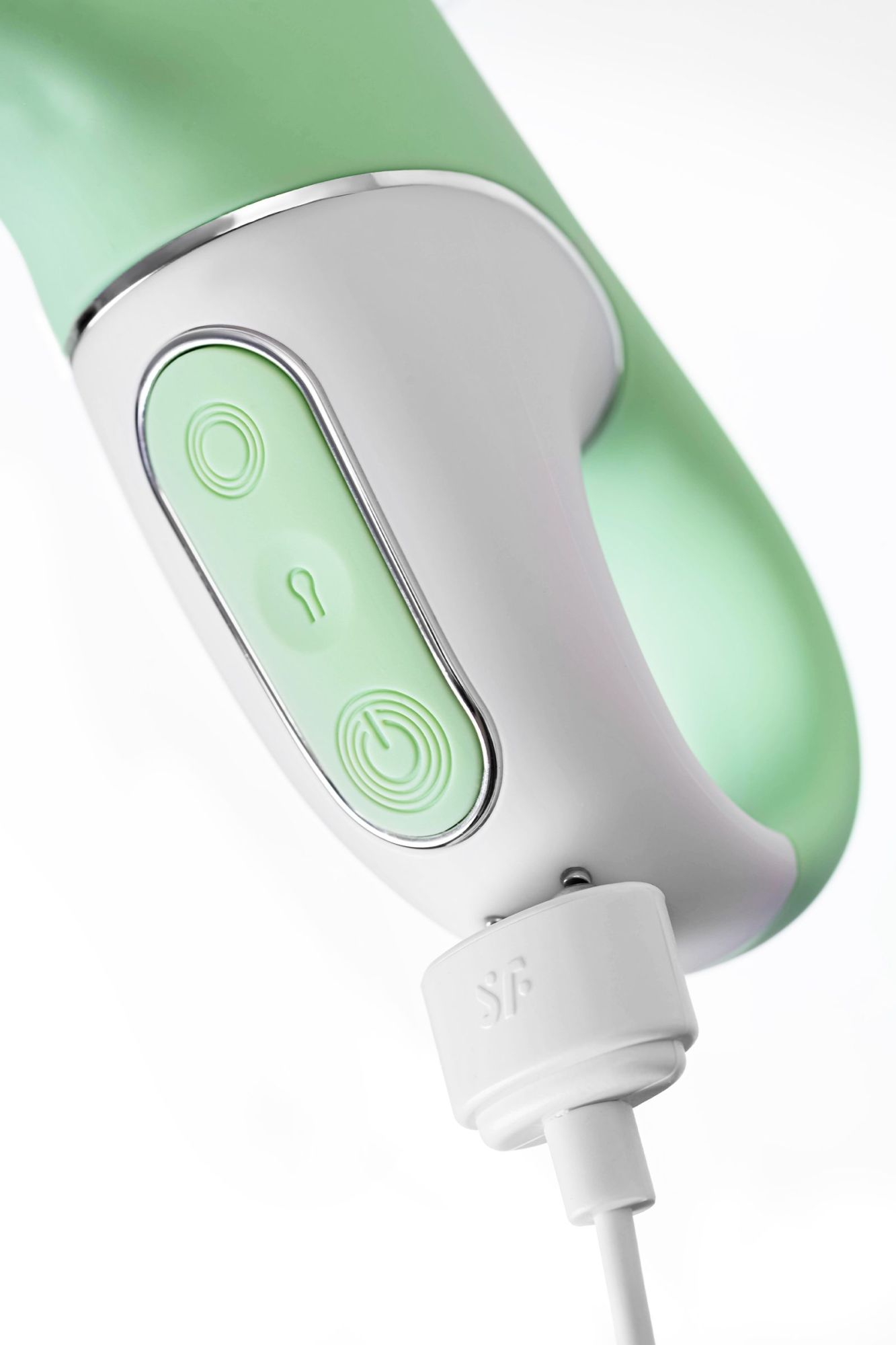нереалистичный вибратор satisfyer air pump bunny 5, силикон, зеленый, 15 см. в России