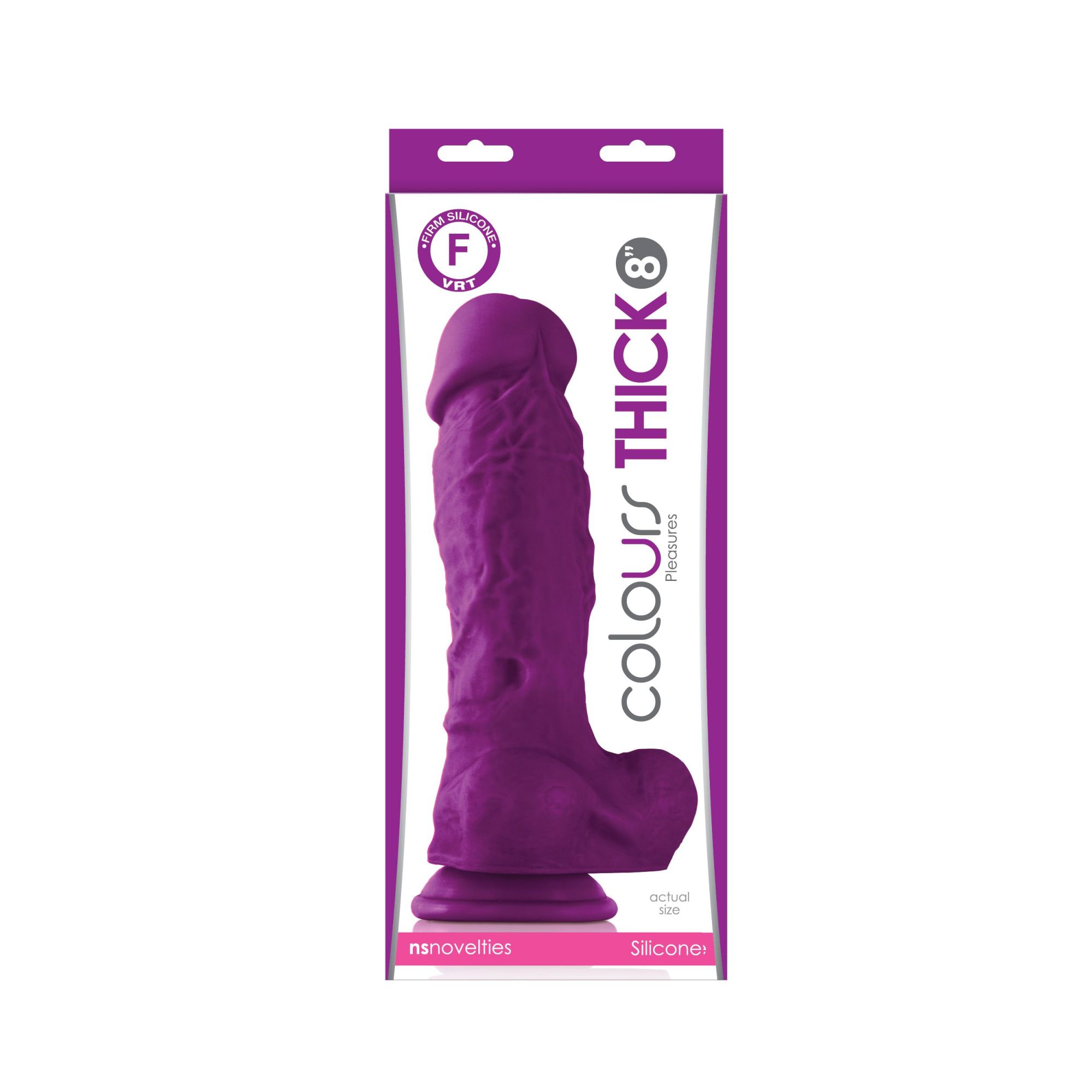 фаллоимитатор colours pleasures thick 8, фиолетовый в России