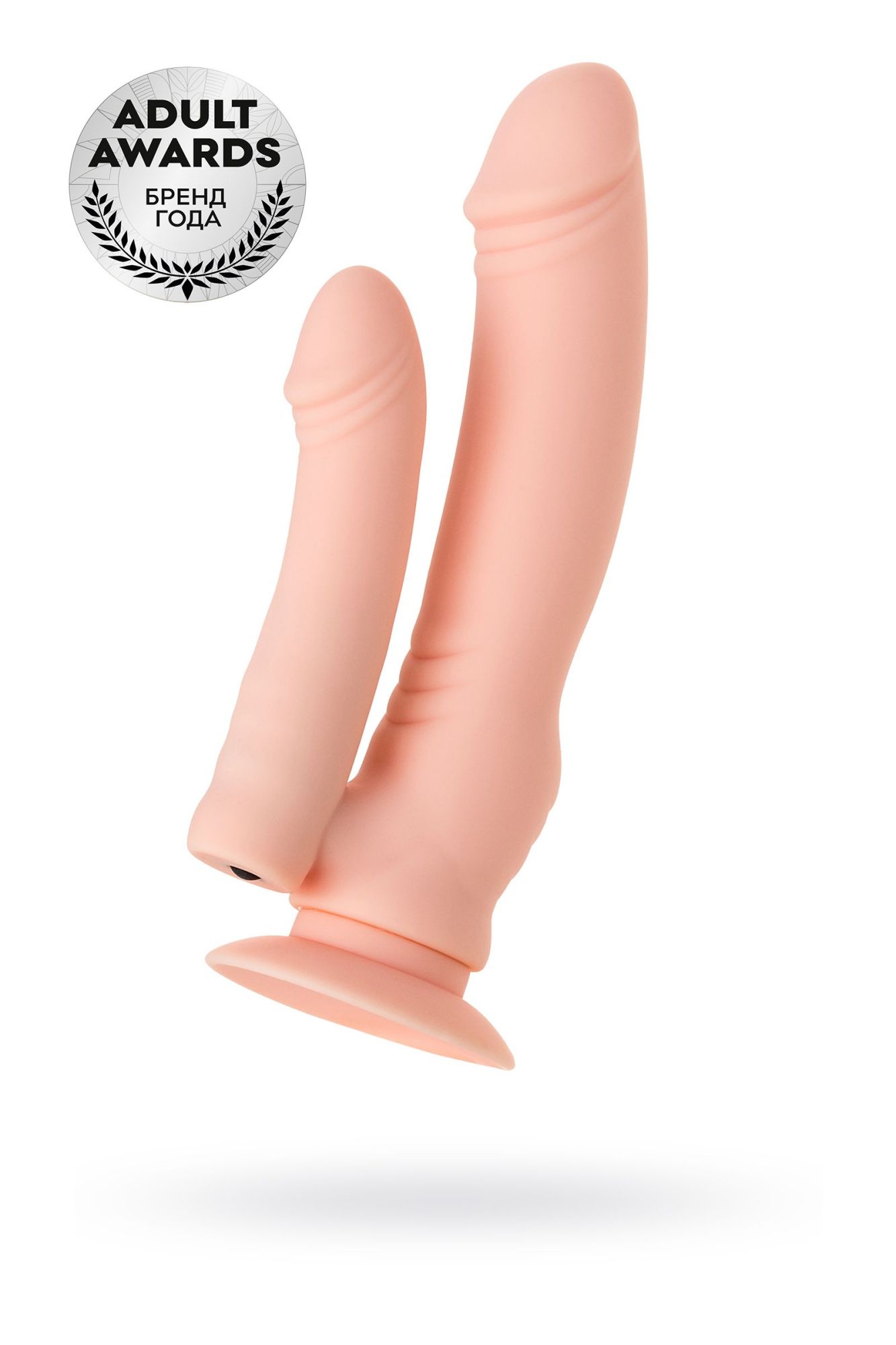 реалистичный фаллоимитатор a-toys by toyfa twint, силикон, телесный, 19,5 см в России