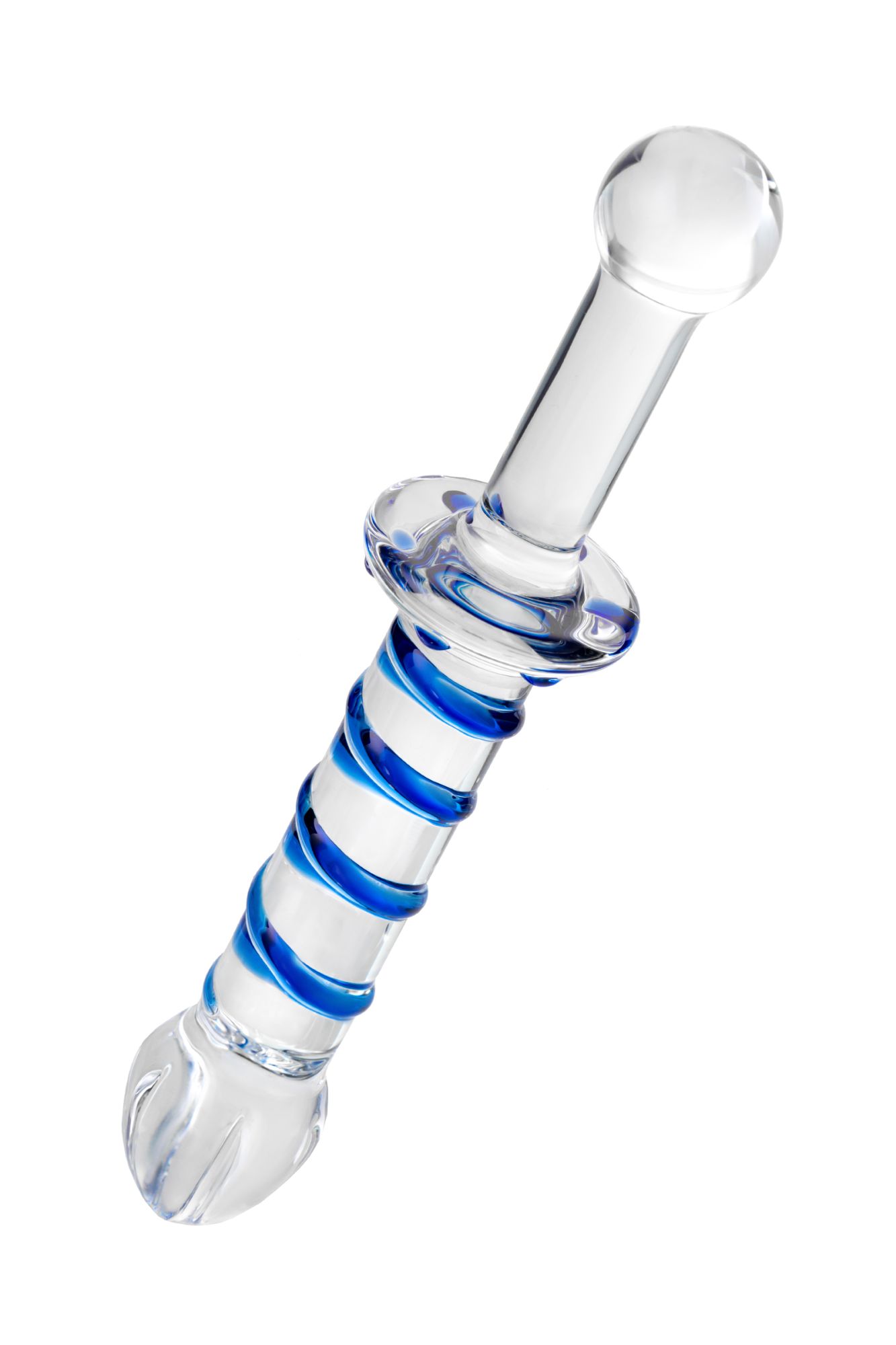 двусторонний фаллоимитатор sexus glass, стекло, прозрачный, 22,5 см в России
