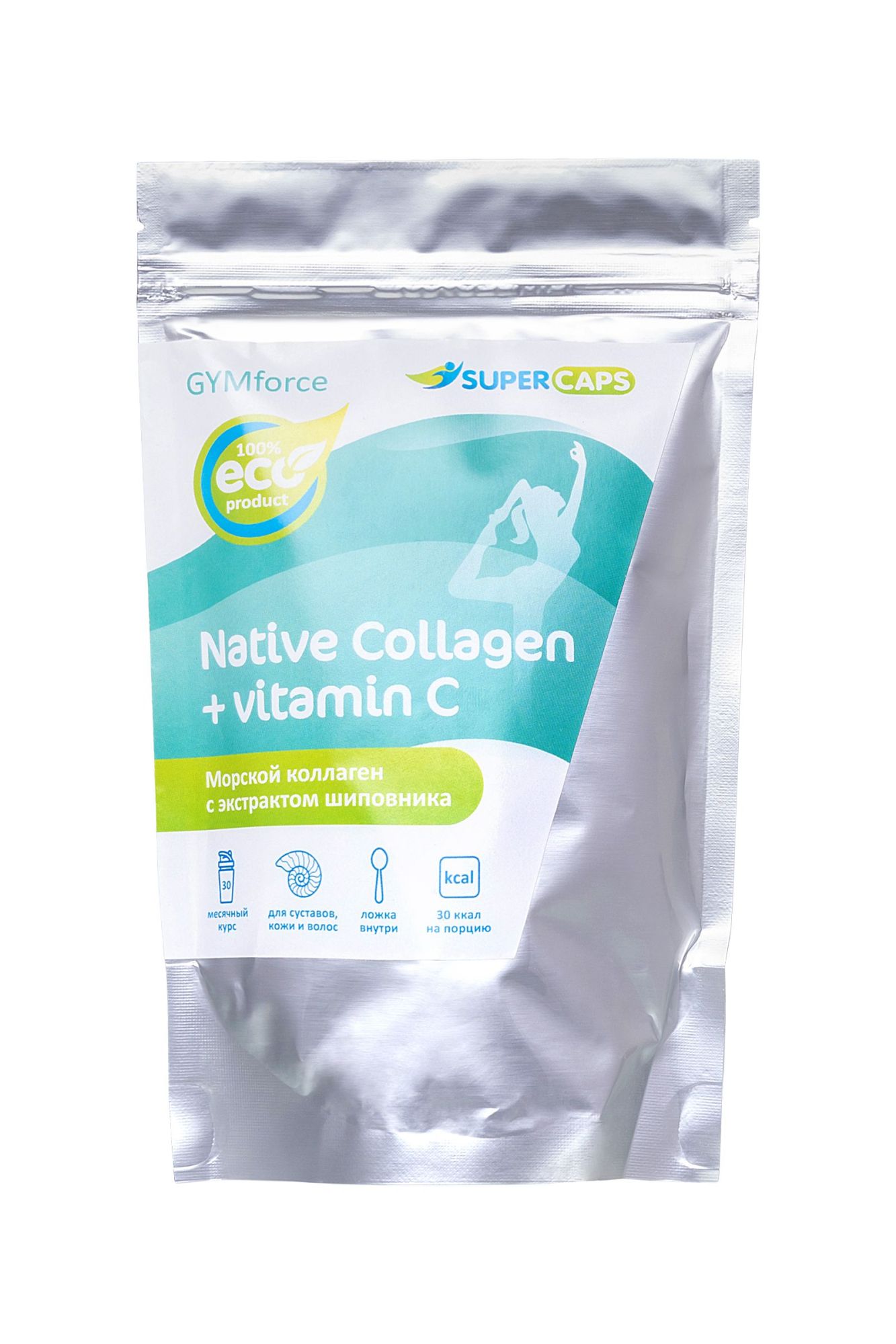 натуральный коллаген super caps, collagen с витамином с, 150 г в России