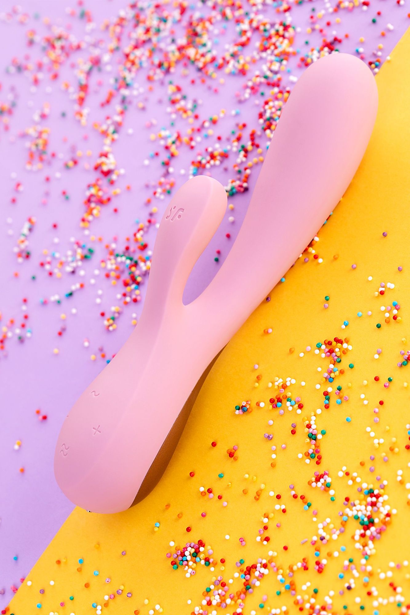 нереалистичный вибратор satisfyer mono flex, силикон, розовый, 20,4 см. в России