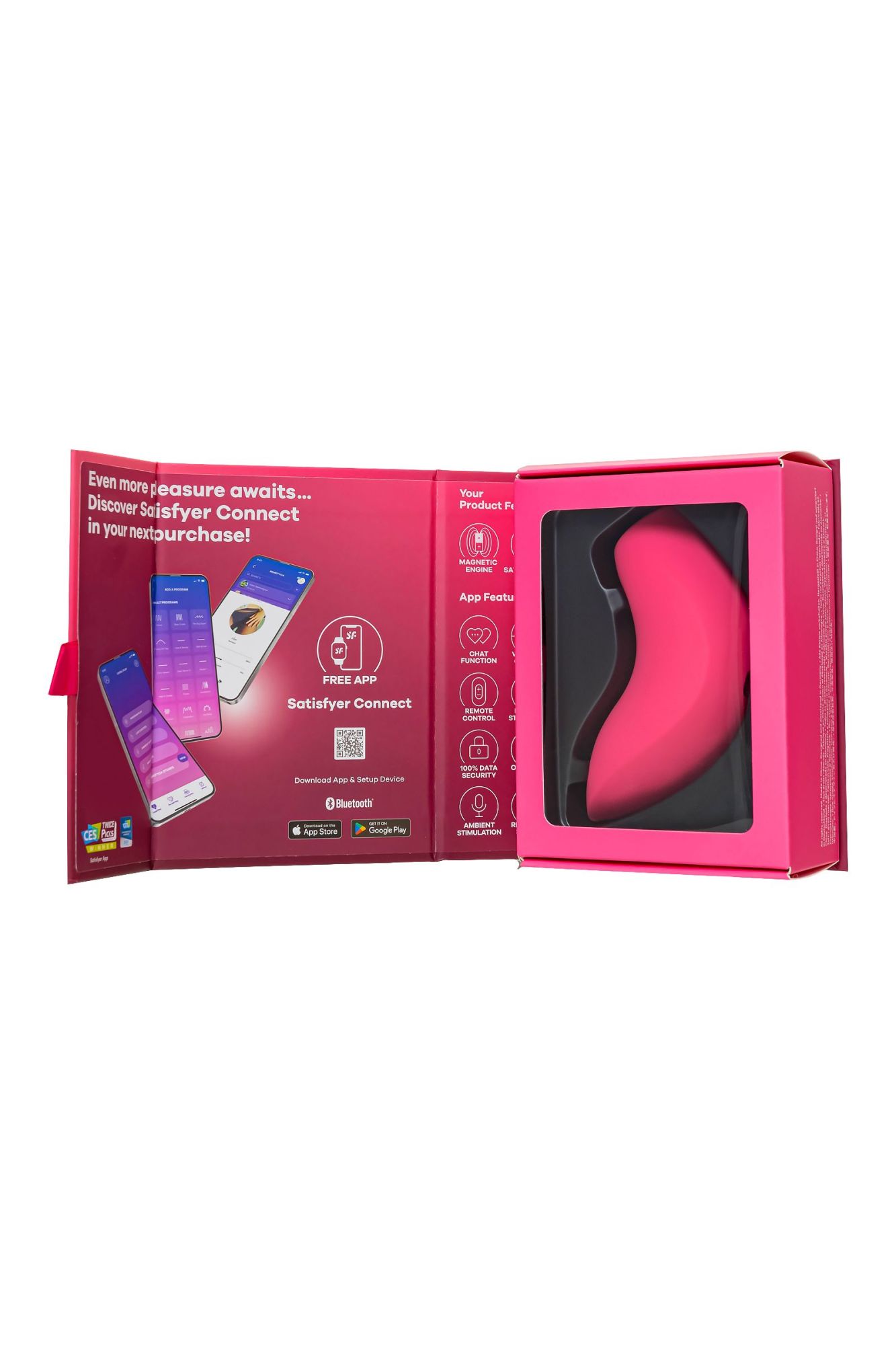 вакуум-волновой стимулятор клитора satisfyer magnetic deep pulse, силикон, розовый, 11,6 см в России