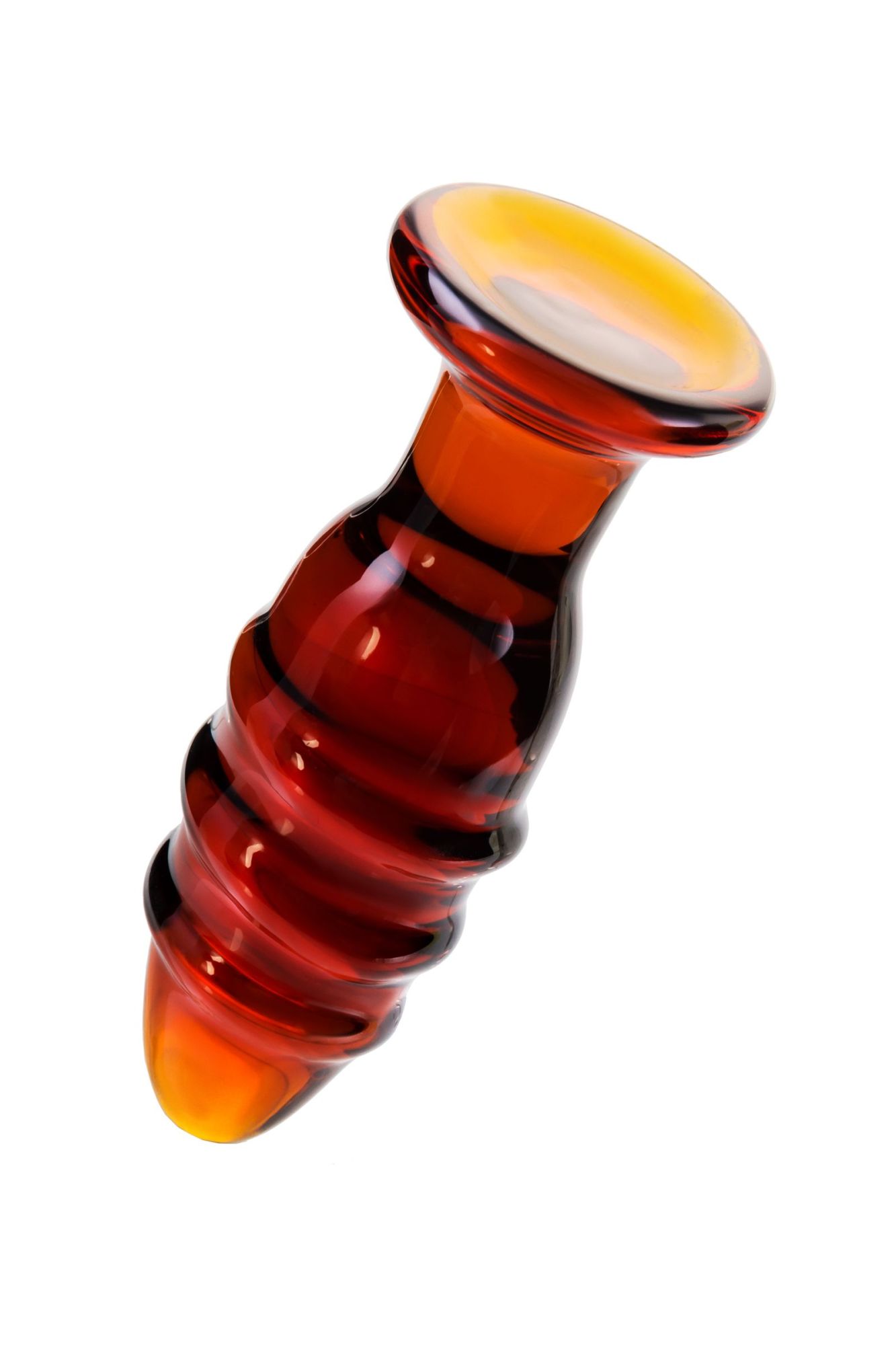 анальная втулка sexus glass, стекло, коричневая, 12,5 см, ø 4 см в России