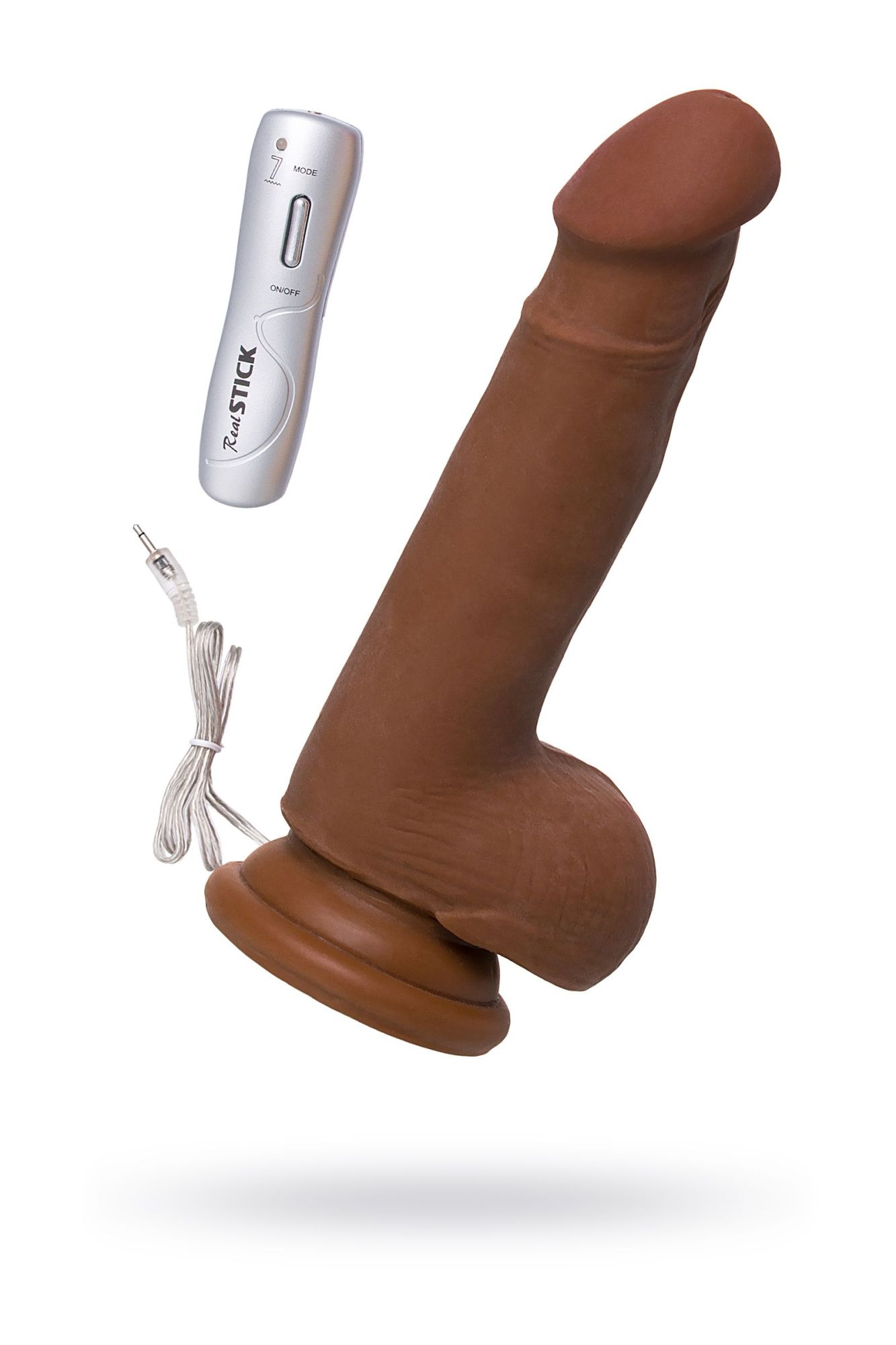 реалистичный вибратор realstick elite mulatto, коричневый, 13 см в России