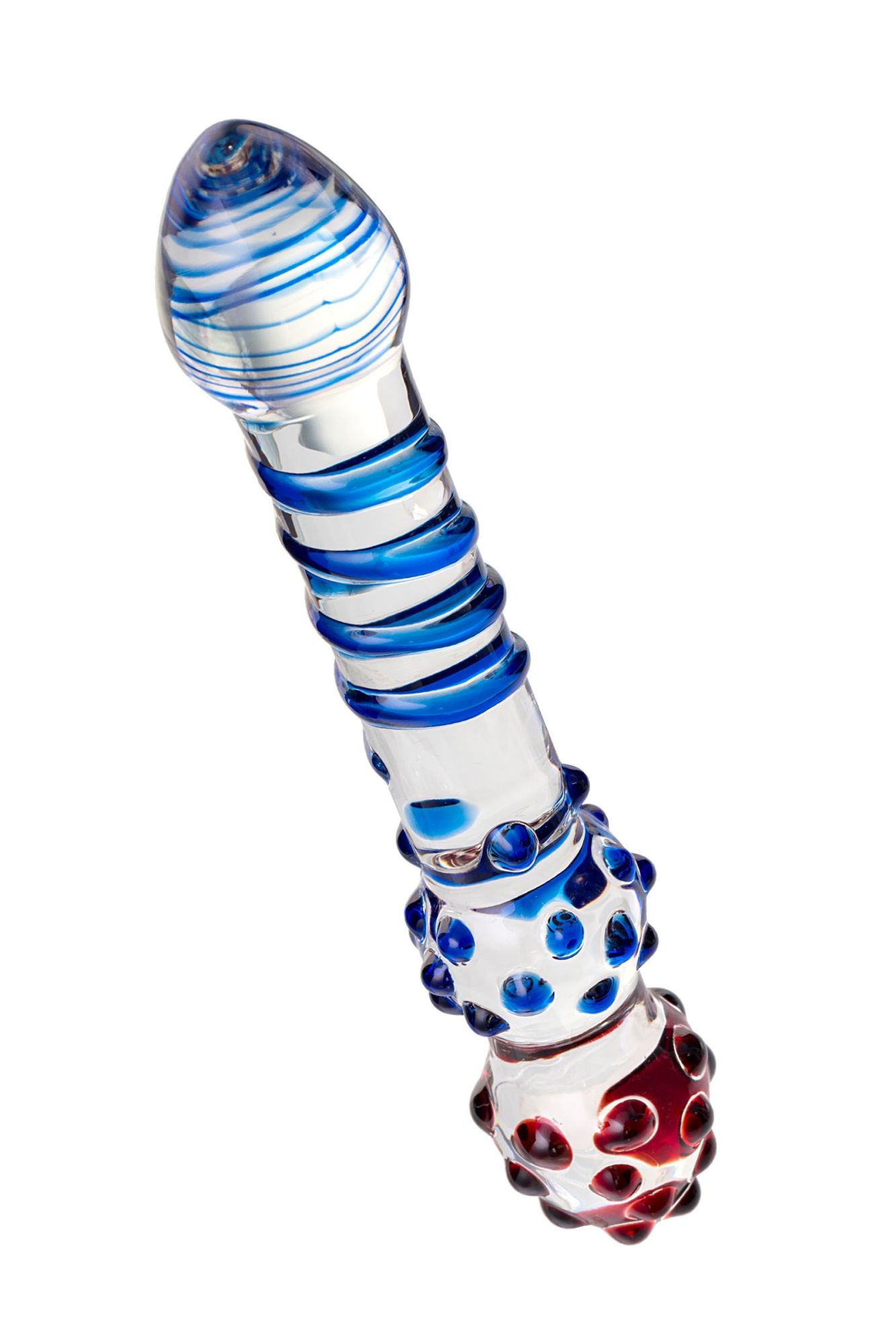 двусторонний фаллоимитатор sexus glass, стекло, прозрачный, 20,5 см в России