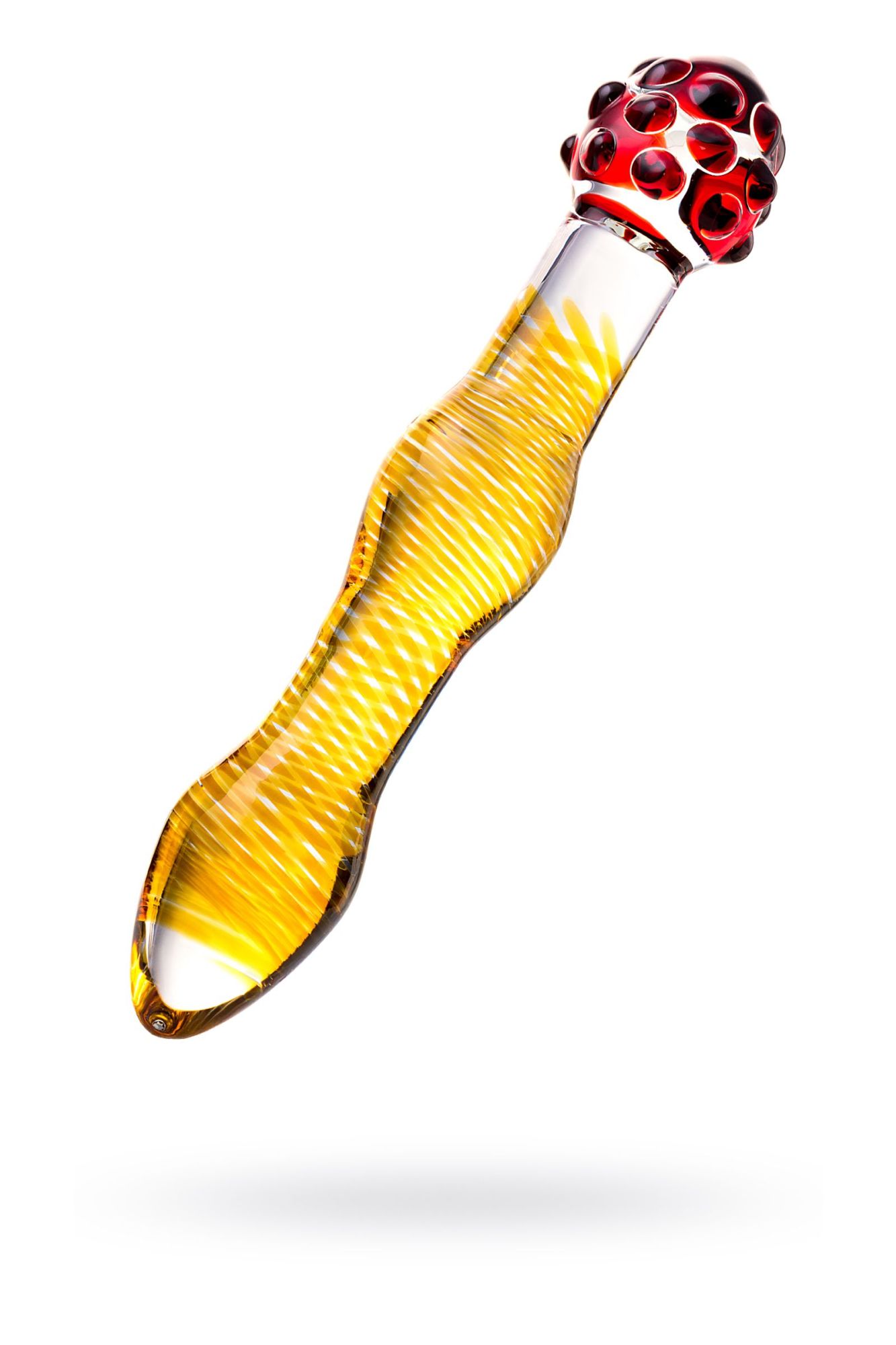 двусторонний фаллоимитатор sexus glass, стекло, прозрачный, 18 см в России