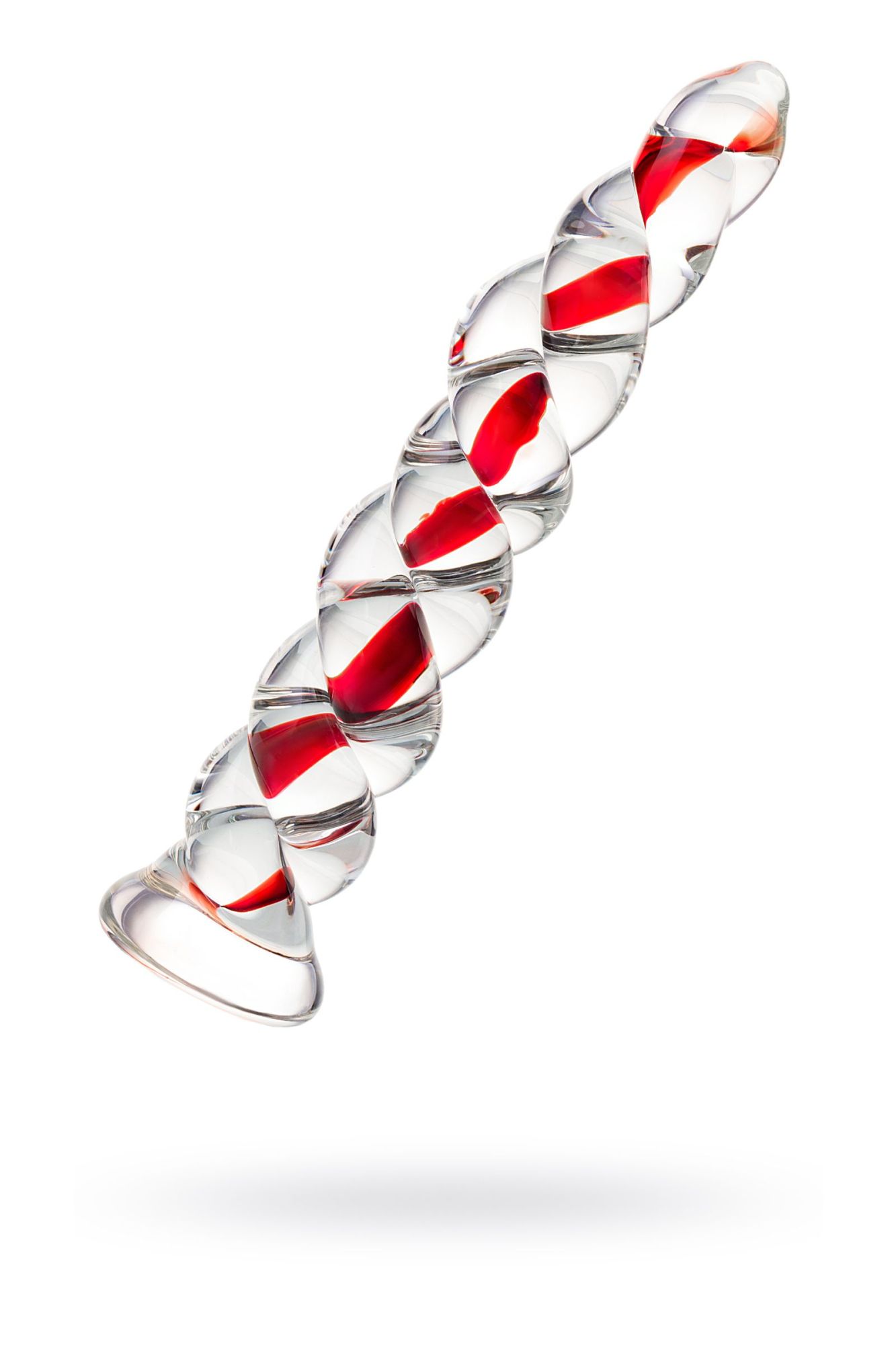 нереалистичный фаллоимитатор sexus glass, стекло, с рельефом, 18 см в России