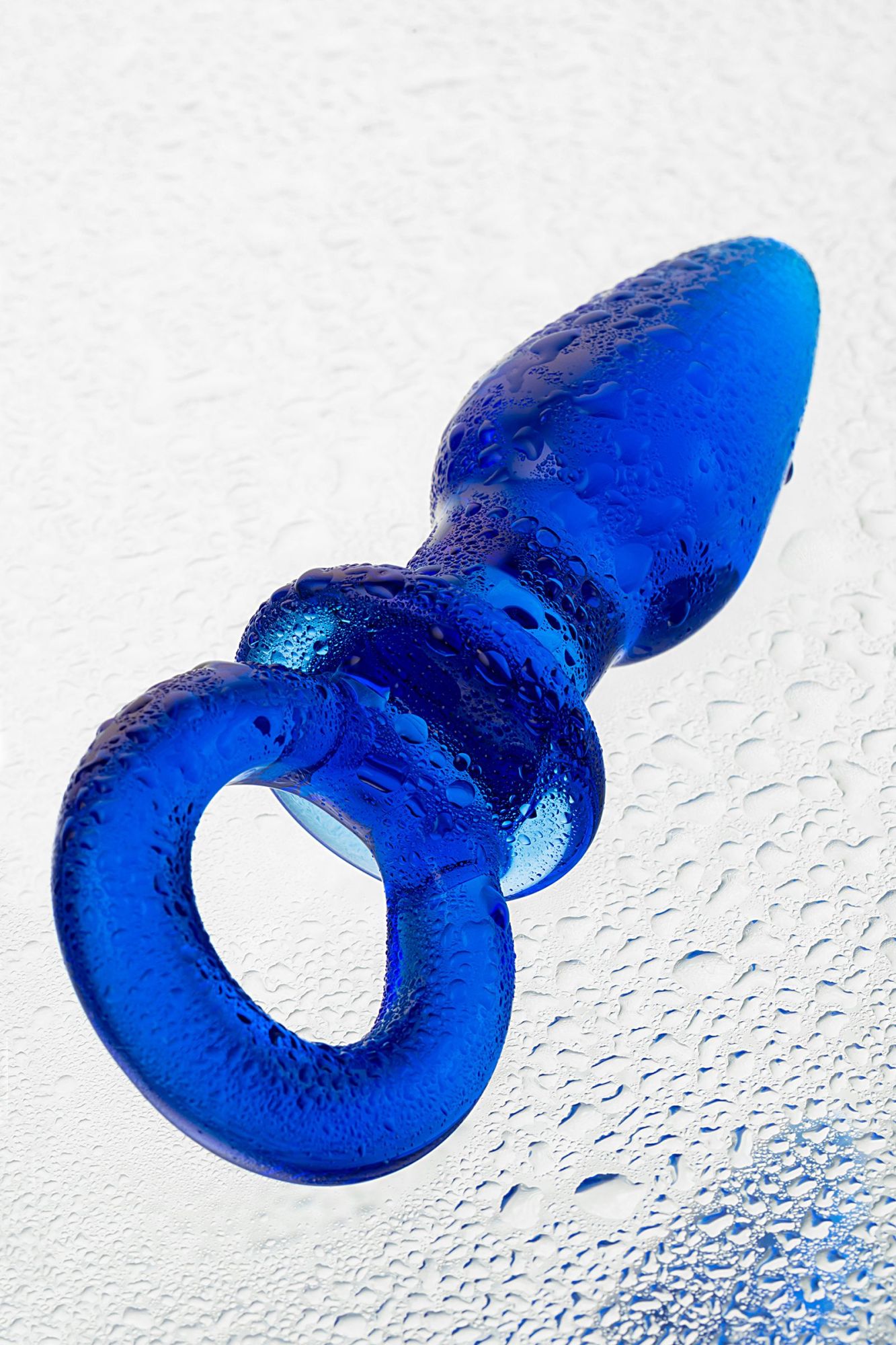 анальная втулка sexus glass, стекло, синяя, 14 см, ø 3,5 см в России