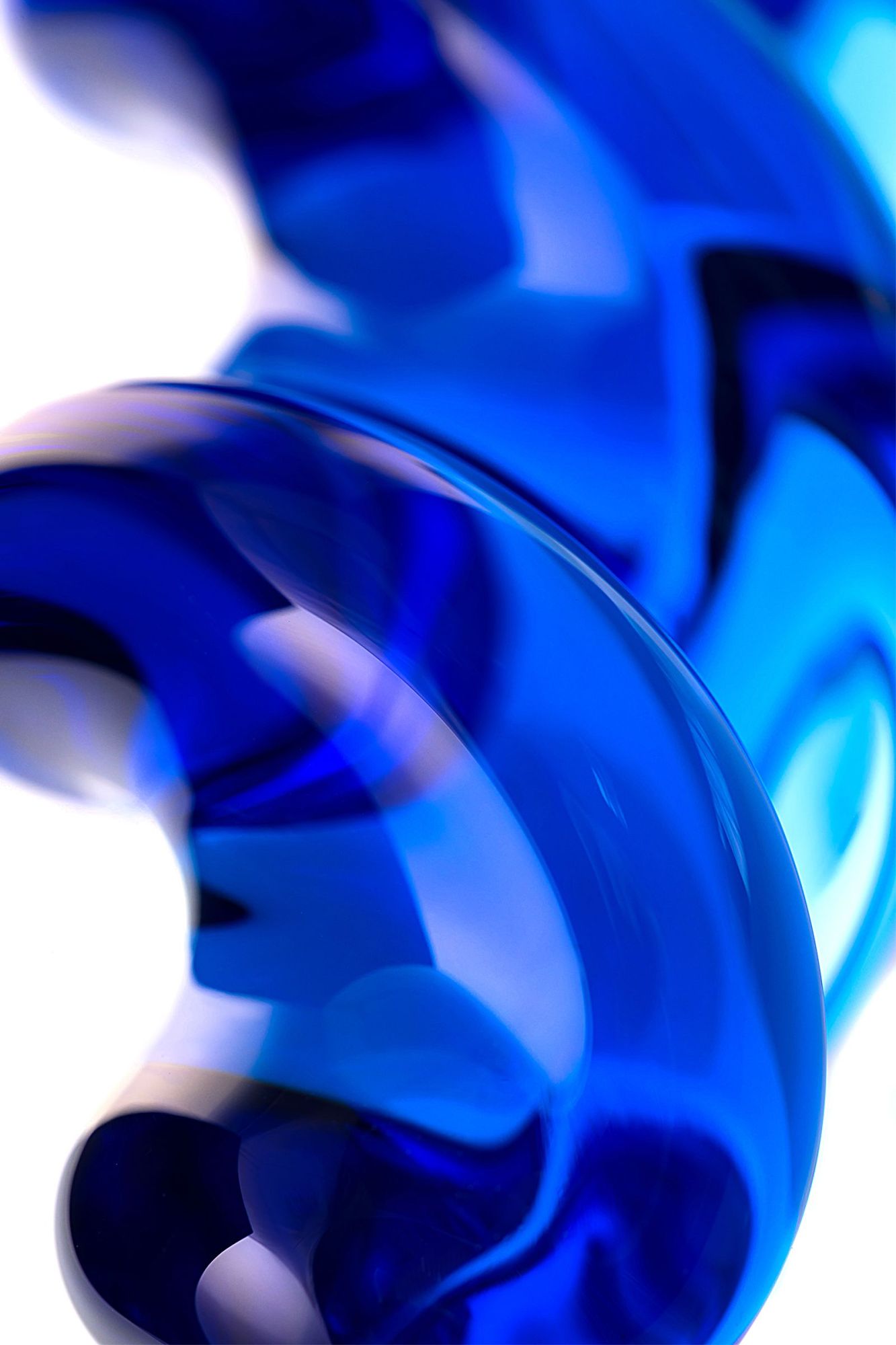 анальная втулка sexus glass, стекло, синяя, 12 см, ø 3,5 см в России