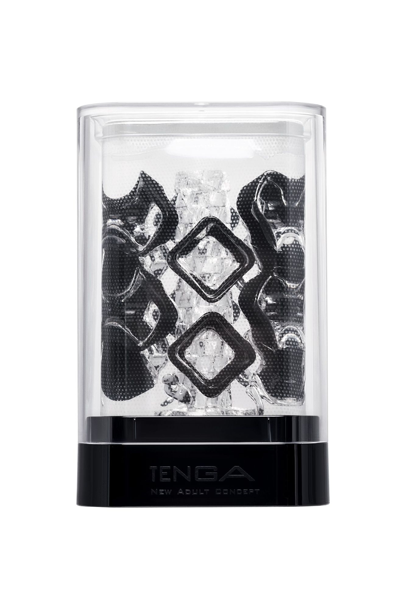 нереалистичный мастурбатор tenga crysta block, tpe, прозрачный, 15,5 см в России