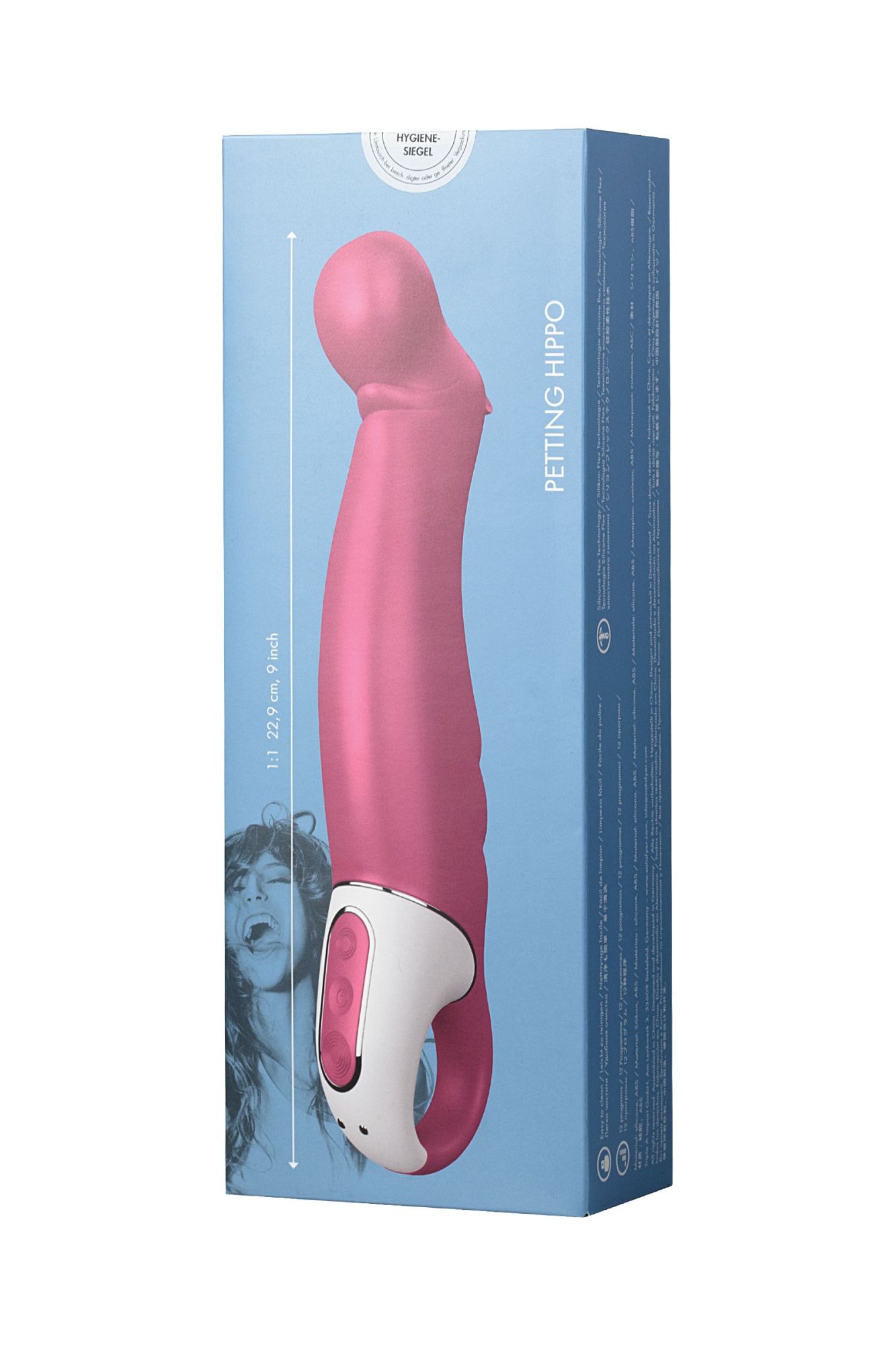нереалистичный вибратор satisfyer vibes petting hippo, силикон, красный, 22,9 см. в России