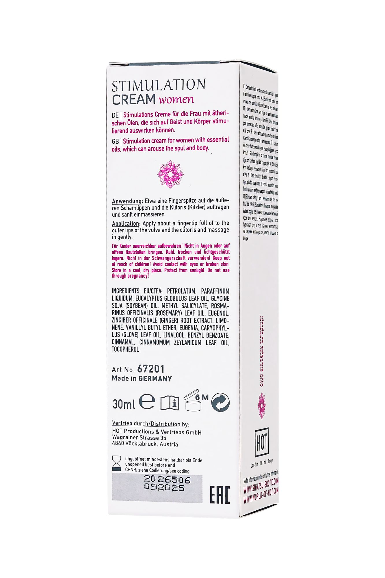 интимный крем stimulation cream  women 30 мл в России