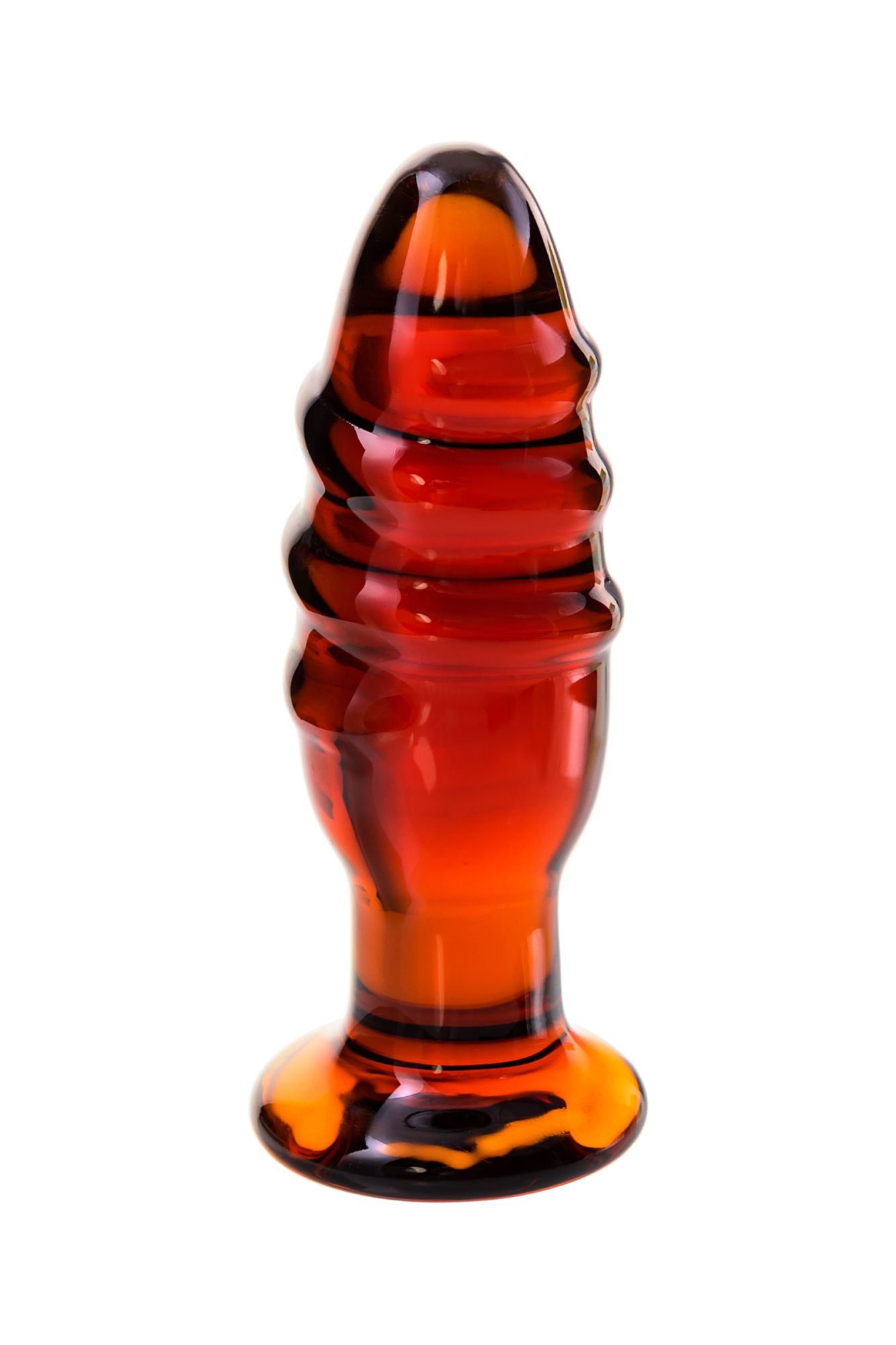 анальная втулка sexus glass, стекло, коричневая, 12,5 см, ø 4 см в России