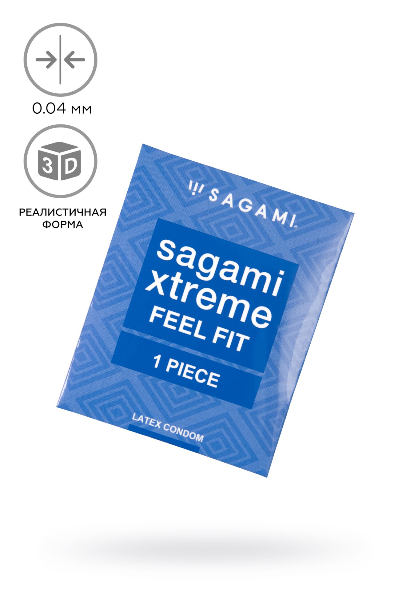 презервативы sagami, extreme, feel fit, гладкие, 19 см, 5,1 см, 1 шт. в России