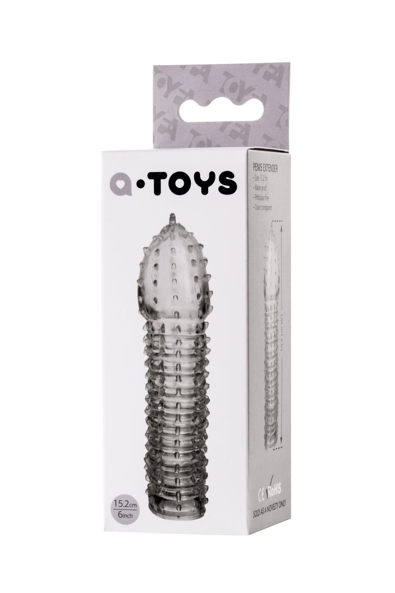 насадка на пенис toyfa  a-toys boyn, tpr, прозрачный, 15,2 см в России