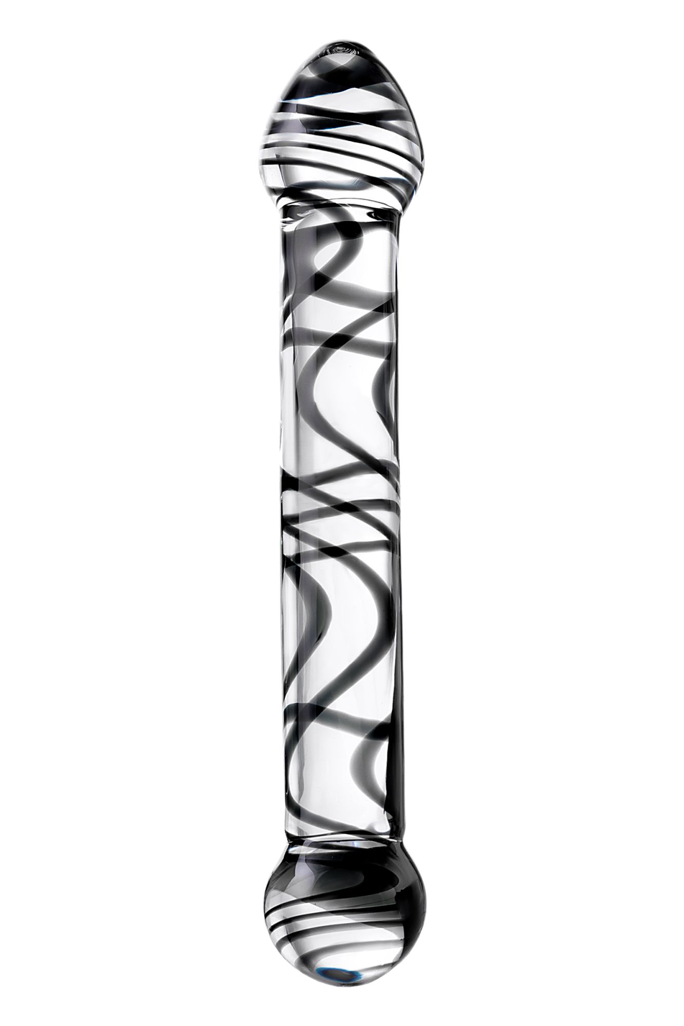 двусторонний фаллоимитатор sexus glass, стекло, прозрачный, 20,5 см в России