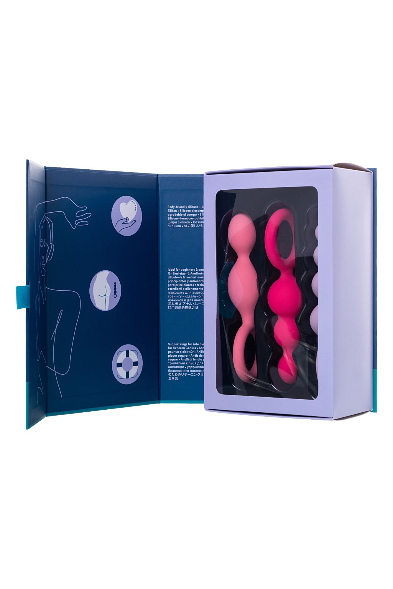 набор анальных плагов satisfyer, силикон, ассорти, 13,5 см. в России