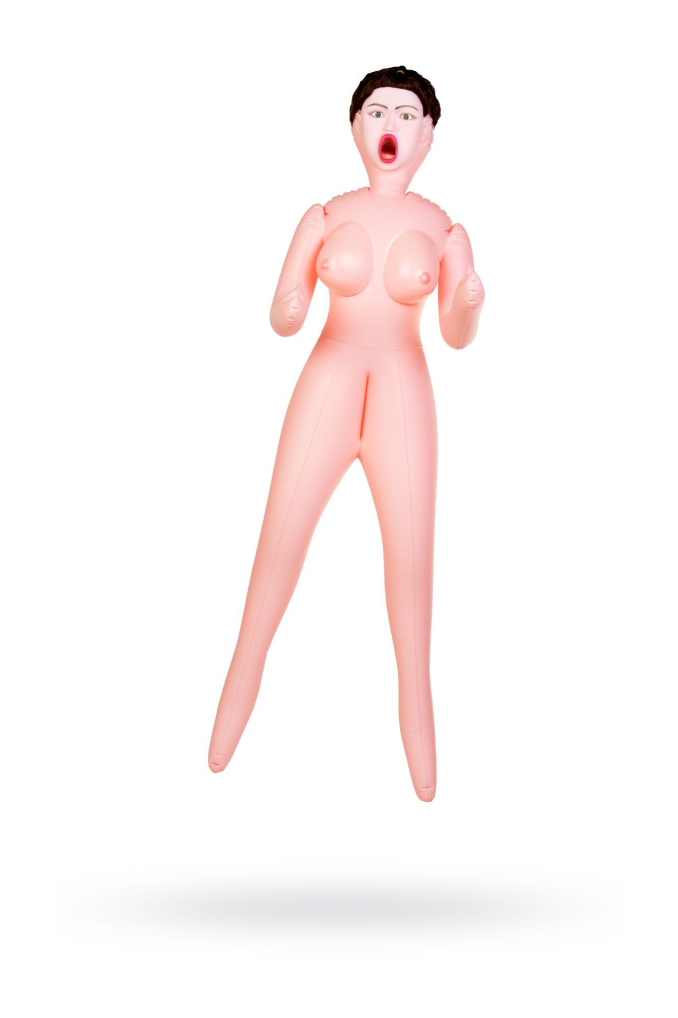 кукла надувная dolls-x by toyfa violet, брюнетка, с тремя отверстиями, кибер вставка: вагина в России
