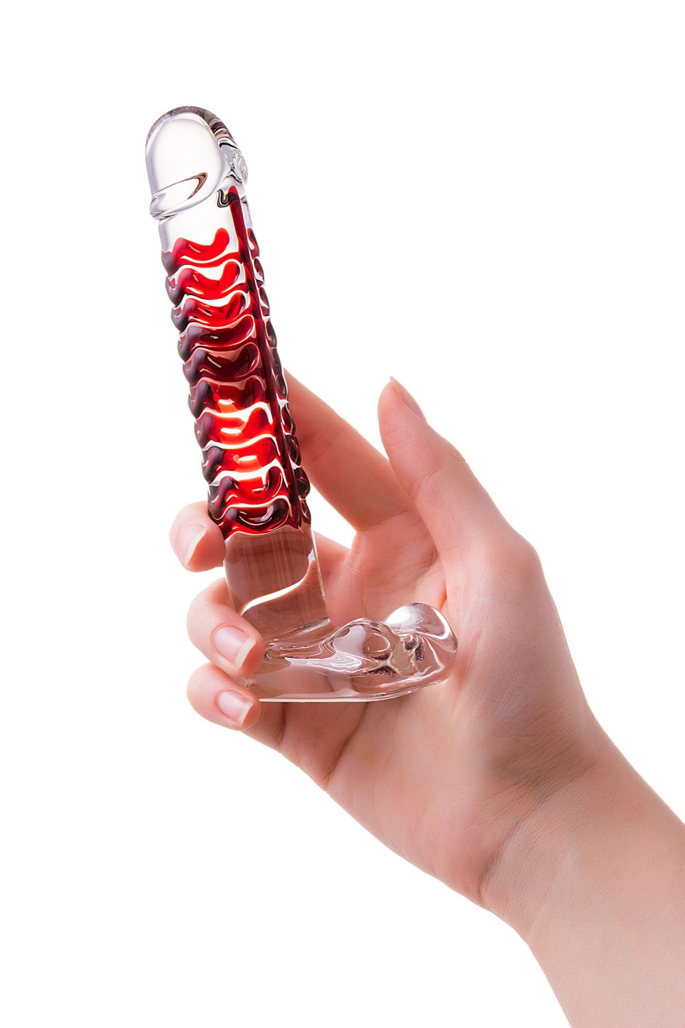 нереалистичный фаллоимитатор sexus glass, стекло, прозрачный, 16 см в России