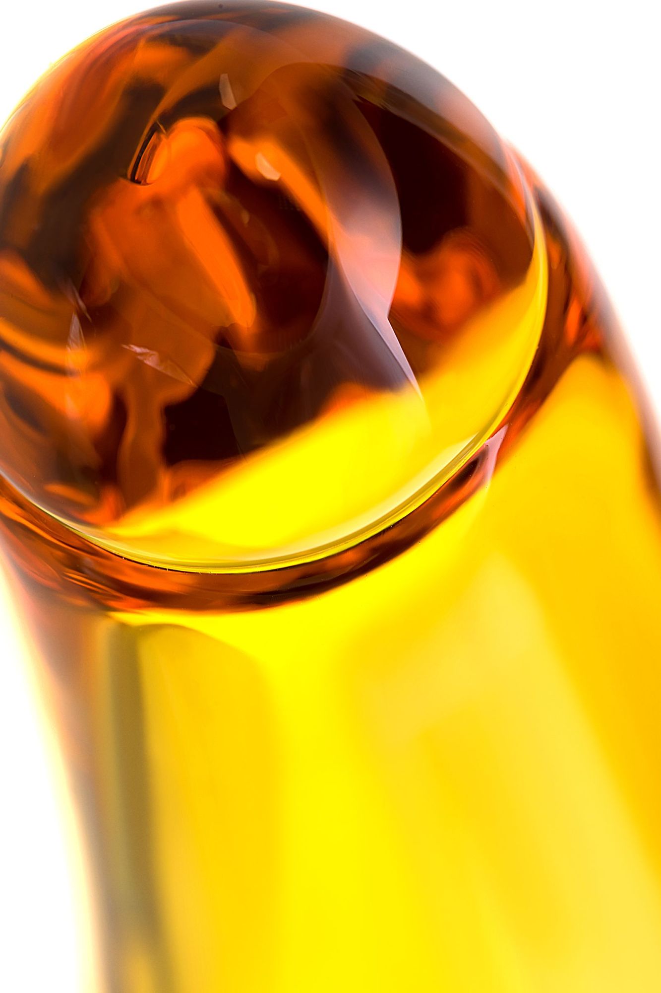 нереалистичный фаллоимитатор sexus glass, стекло, желтый, 17,5 см в России