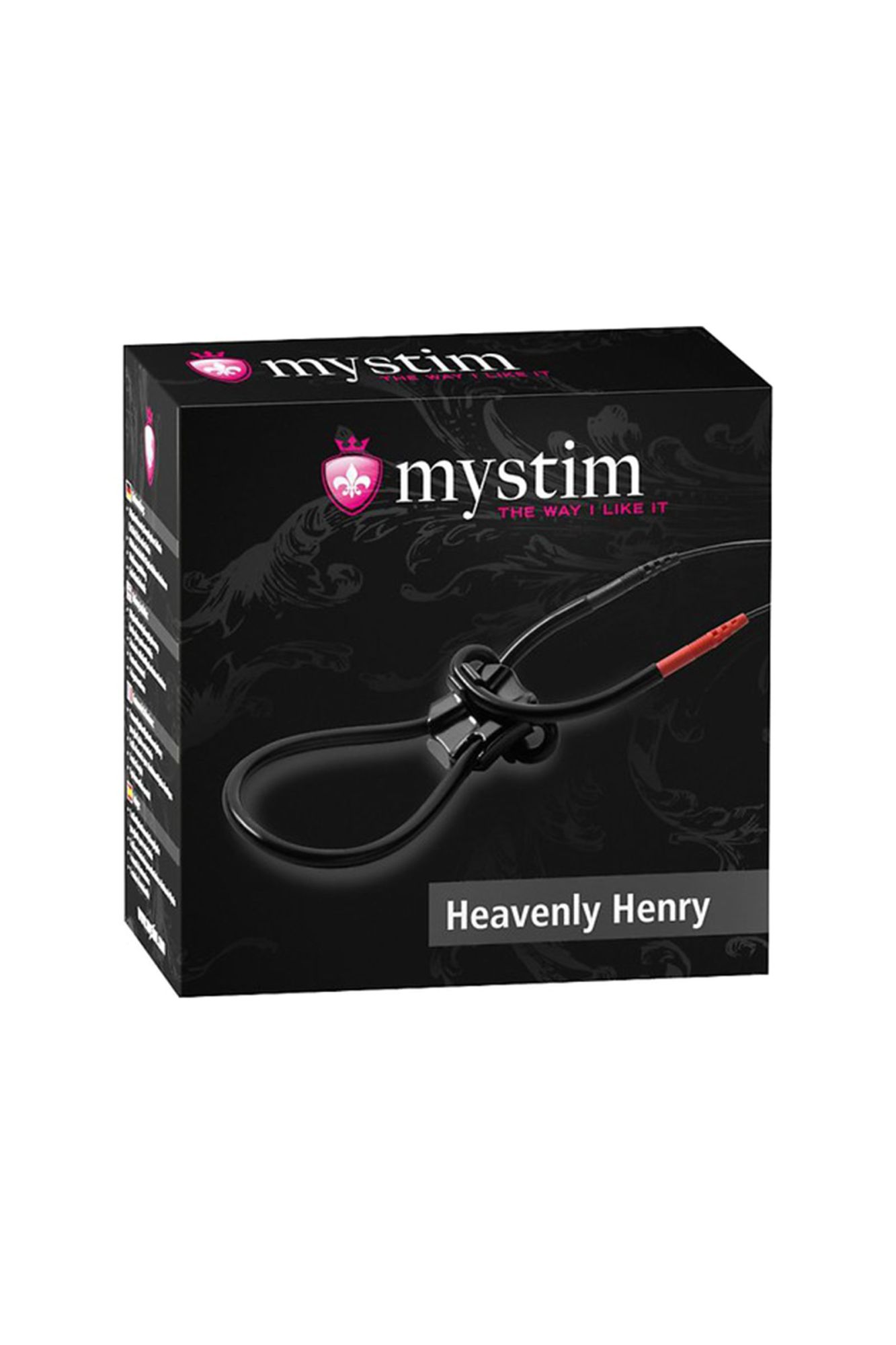 лассо для пениса mystim heavenly henry , электростимуляция, силикон, черный, 36 см в России