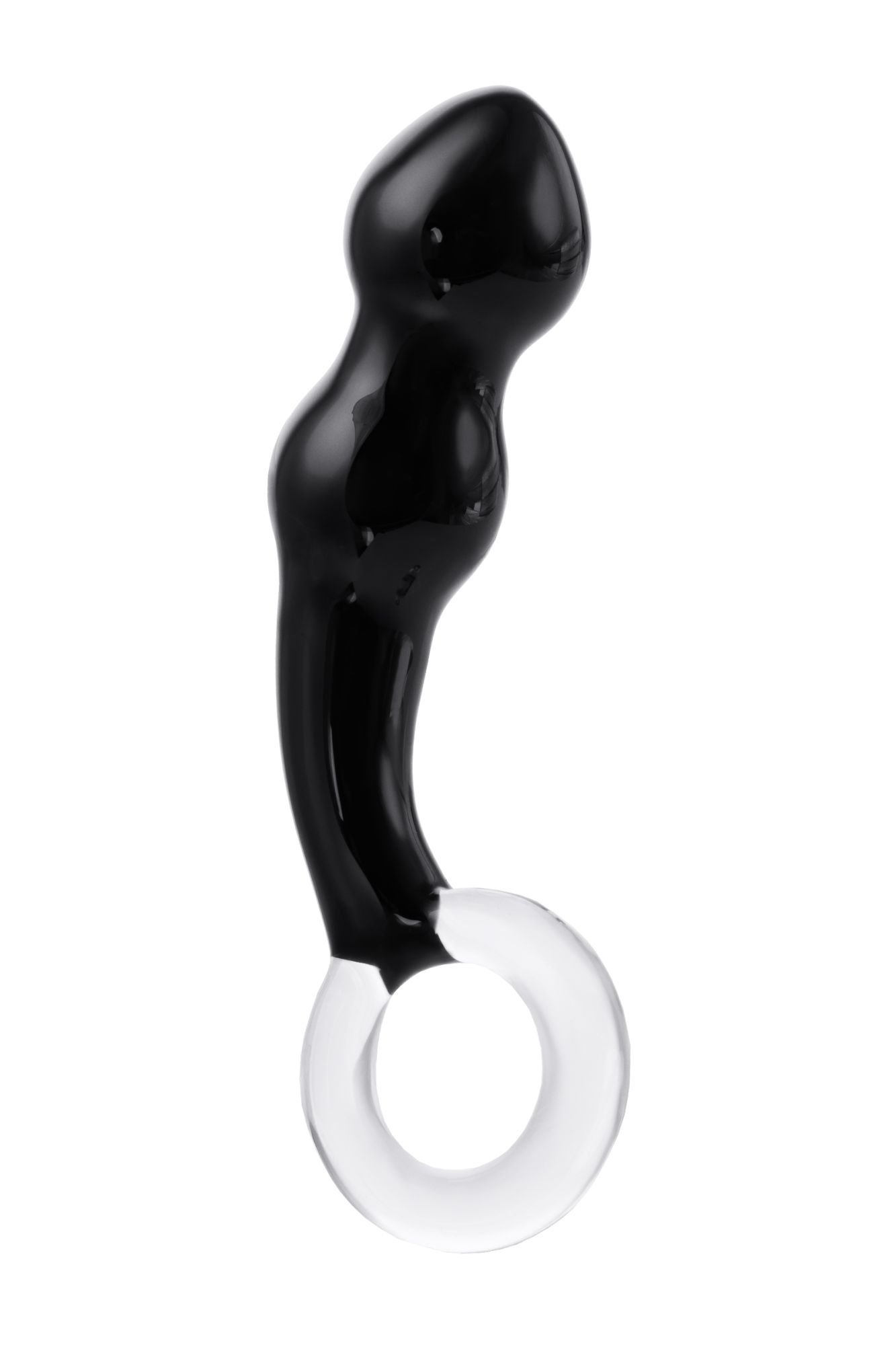 стимулятор простаты sexus glass, стекло, черный, 17 см в России