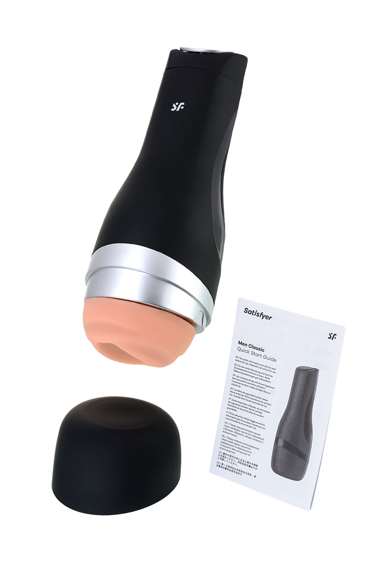 мастурбатор нереалистичный satisfyer men classic, tpe, серебристый, 25,4 см. в России