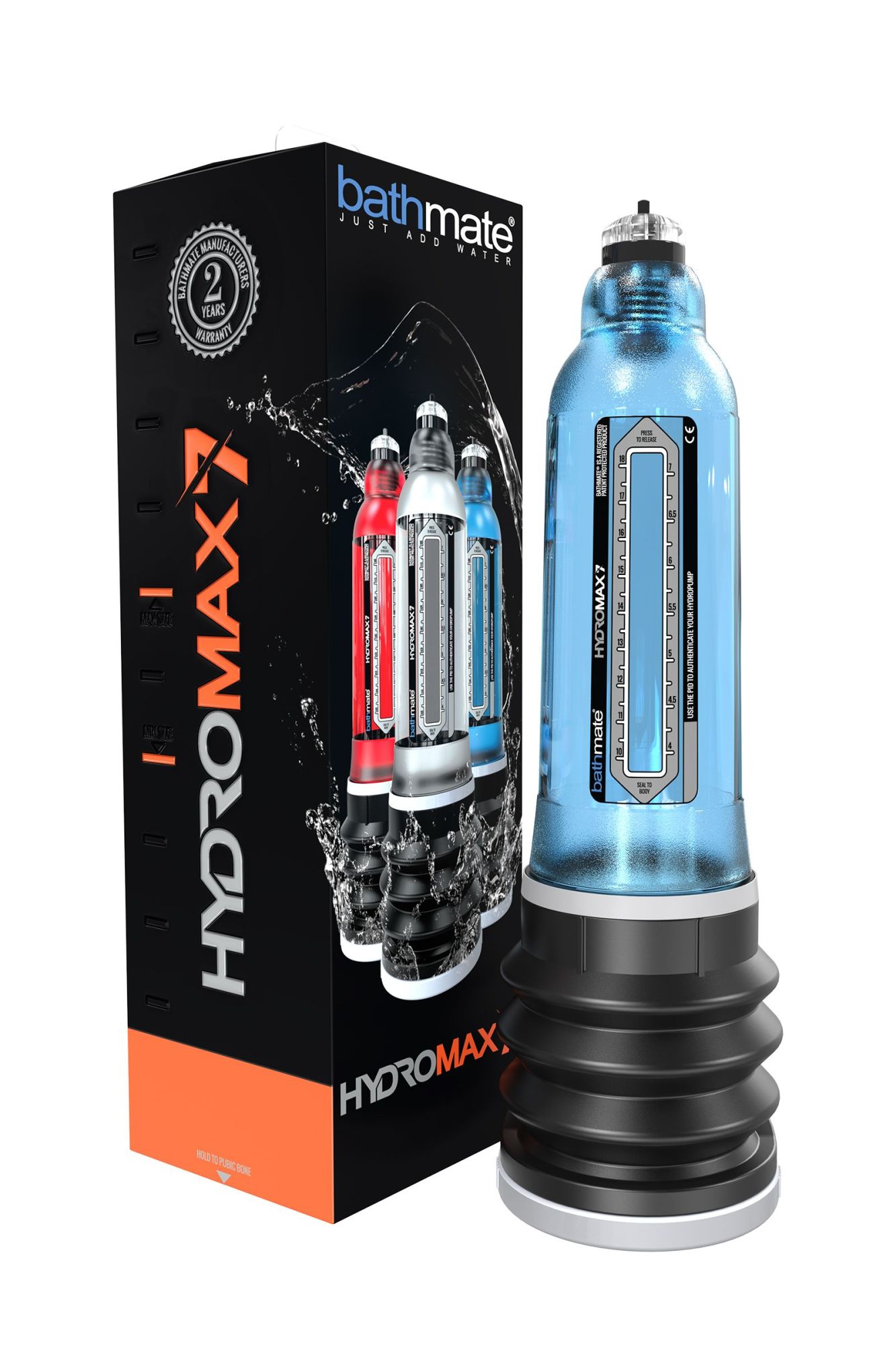 гидропомпа bathmate hydromax7, abs пластик, голубая (аналог hydromax x30) в России