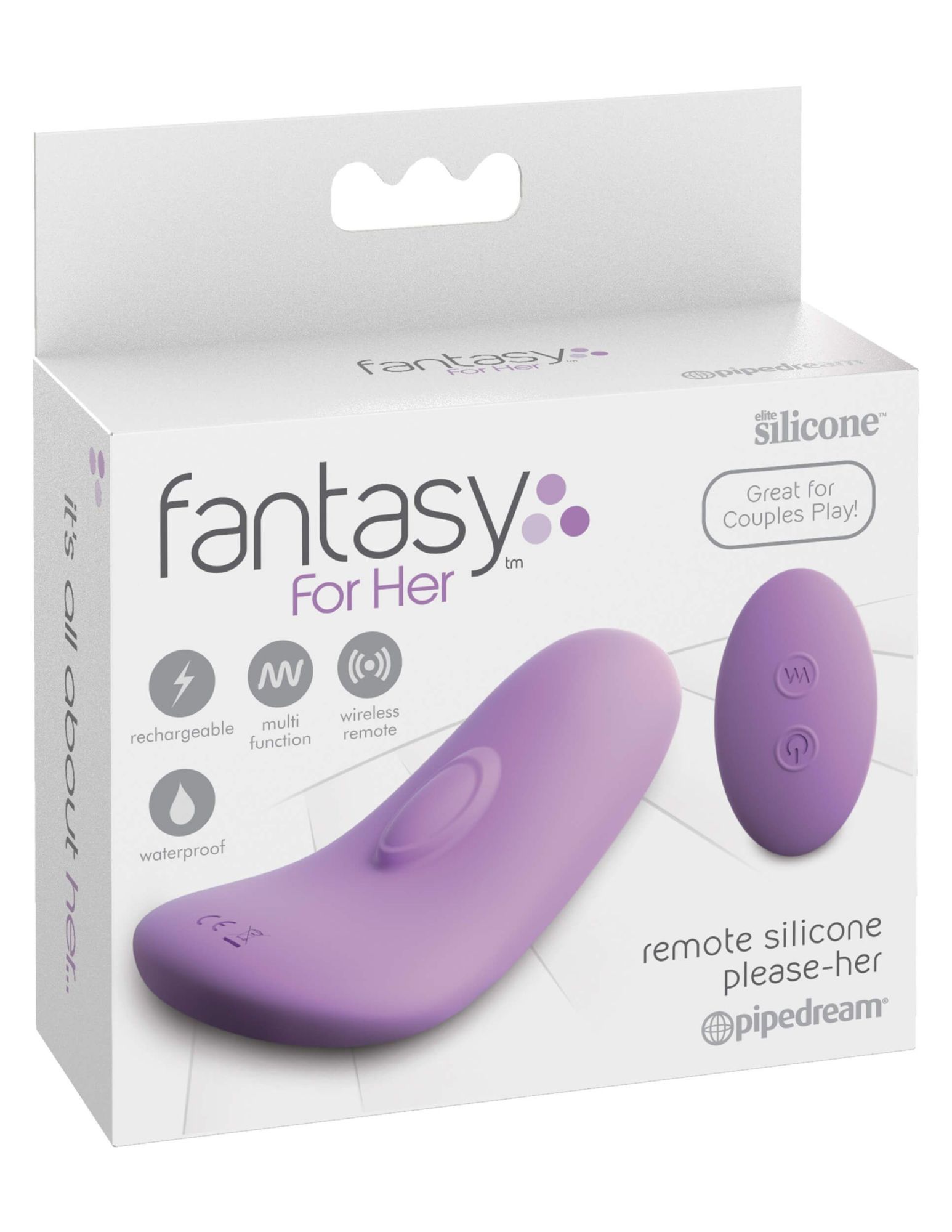 мини-вибратор pipedream fantasy for her remote silicone please-her, фиолетовый в России