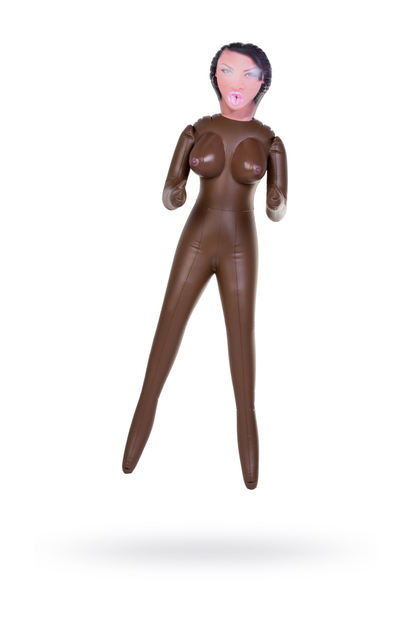 кукла надувная dolls-x by toyfa michelle, негритянка, с тремя отверстиями, 160 см в России