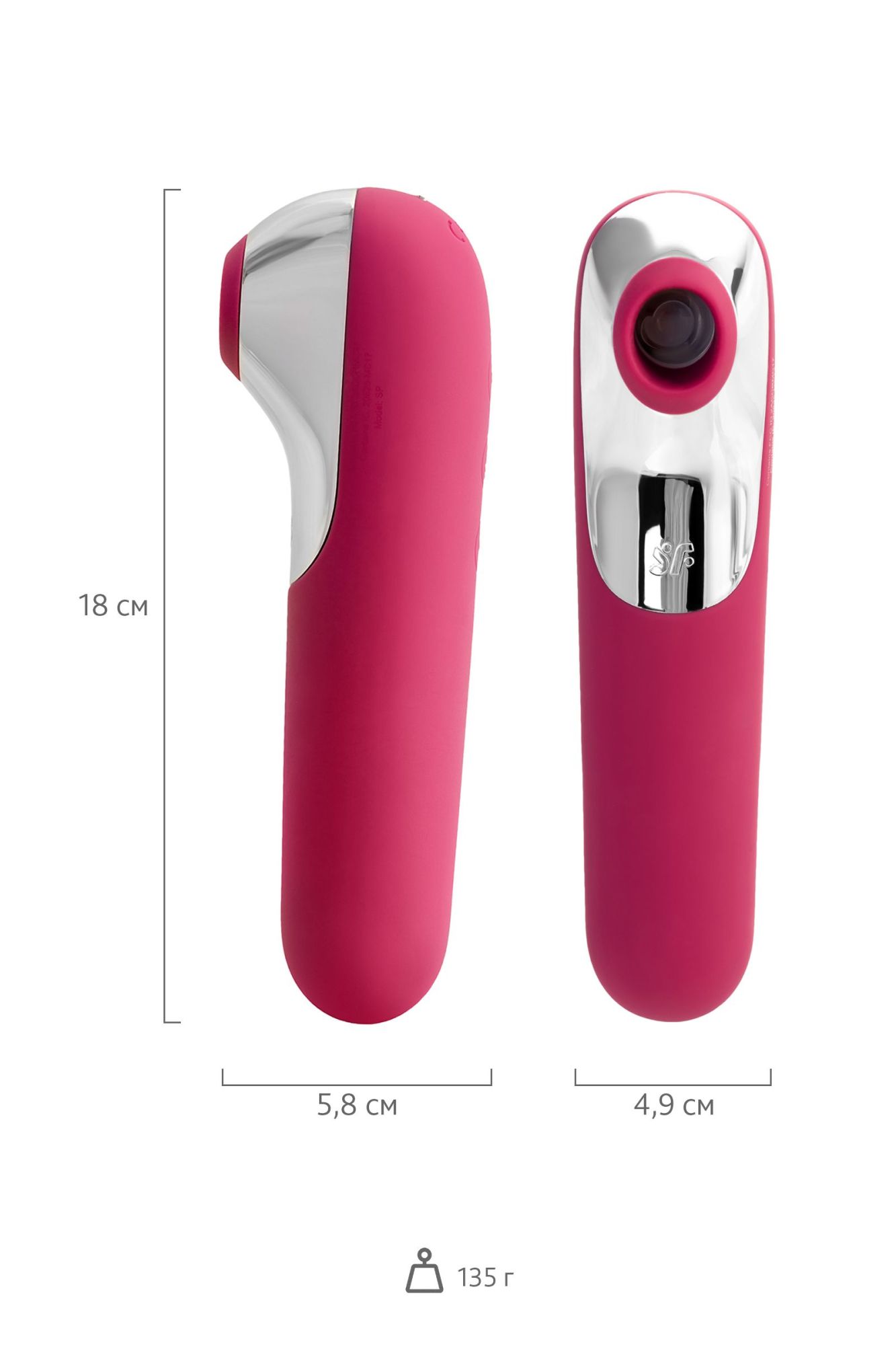 вакуум-волновой бесконтактный стимулятор клитора satisfyer dual love, силикон, красный, 16 см. в России