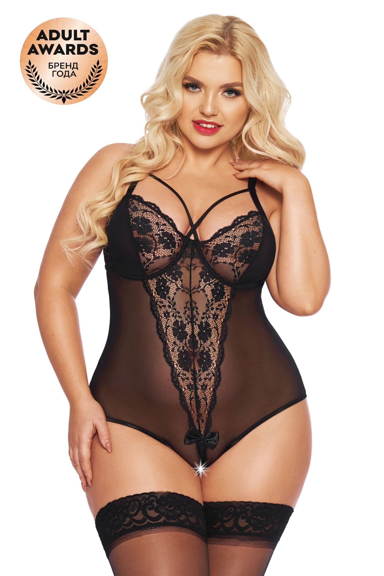 Эротическое боди softline collection amanda, черный, xxxl в России