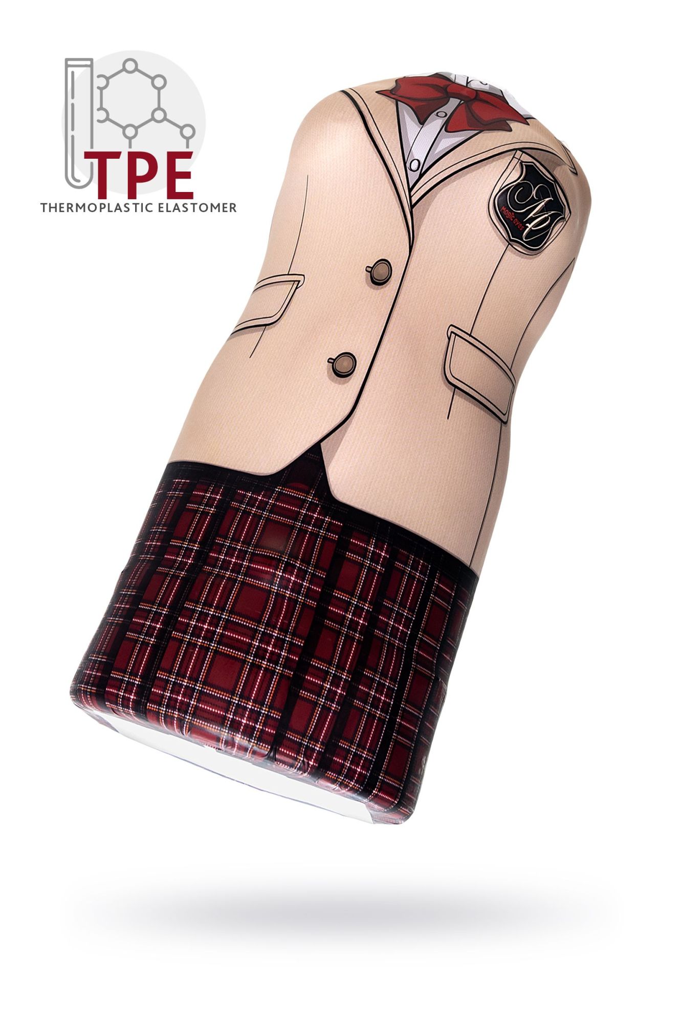 мастурбатор magic eyes uniforms nude blazer r, tpe, белый, 17 см в России
