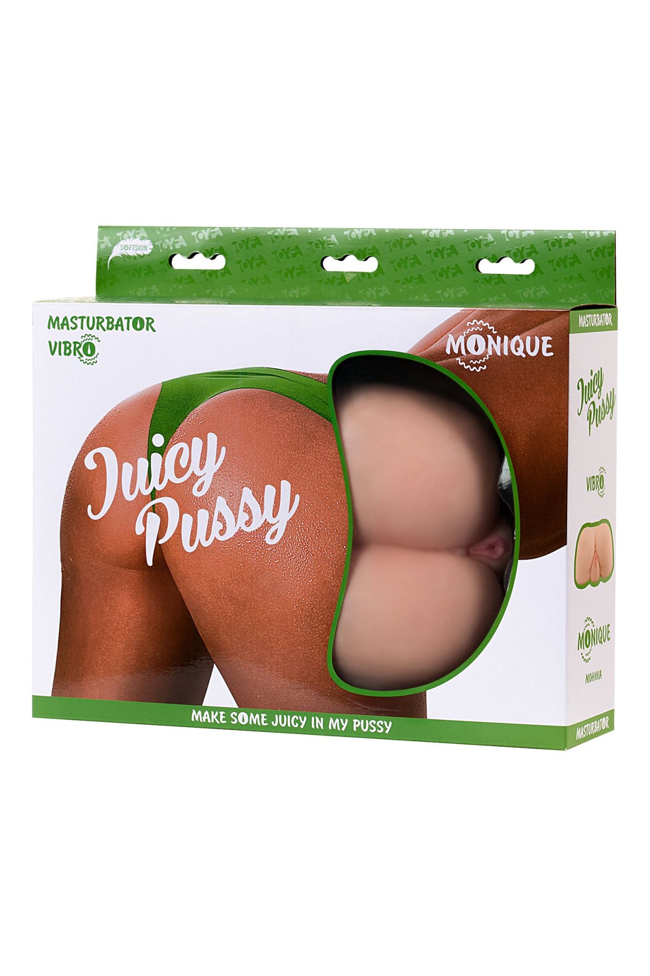 мастурбатор реалистичный toyfa juicy pussy monique, с вибрацией, вагина и анус,tpr, телесный, 17 см в России