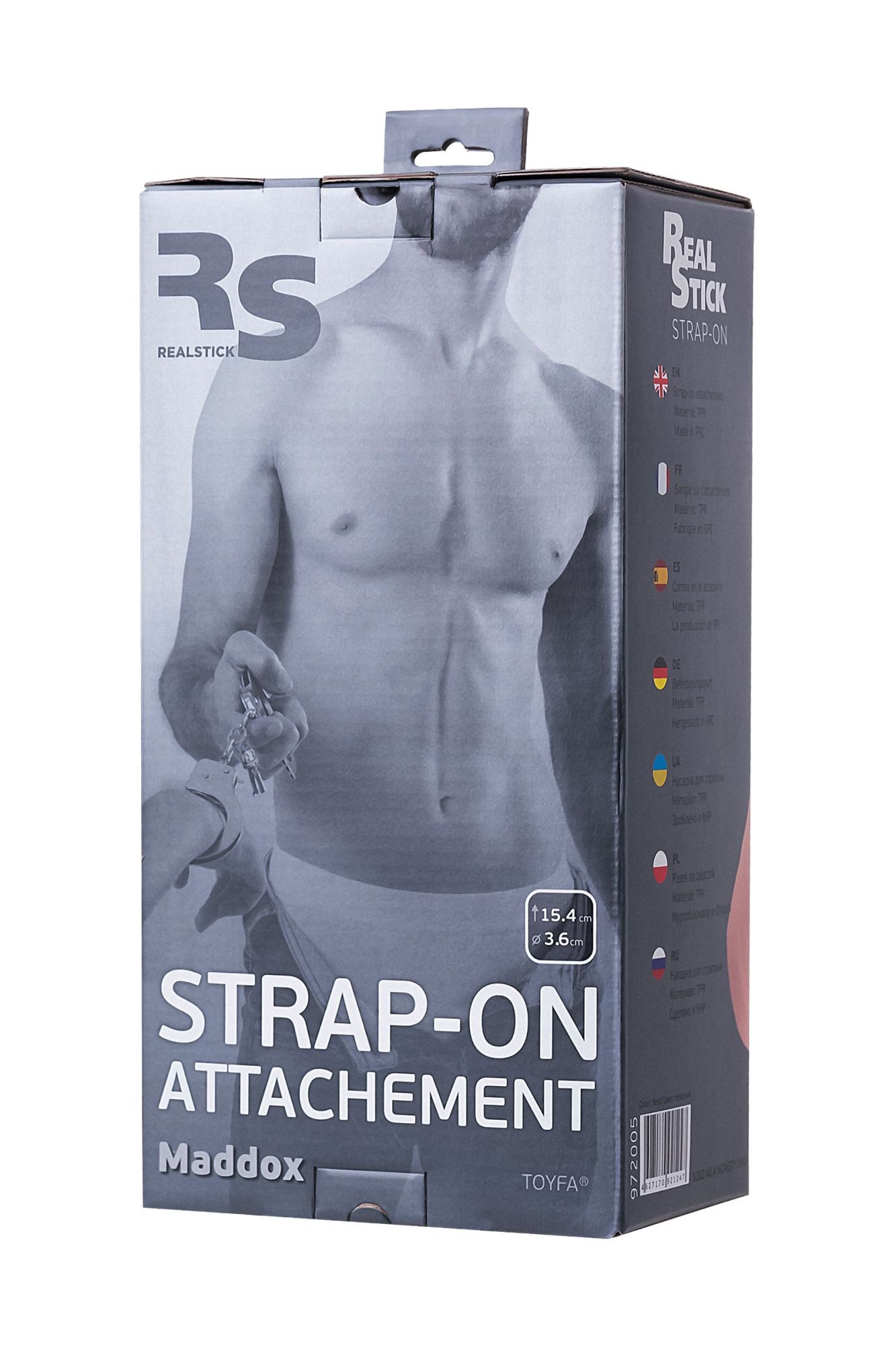 насадка для страпона toyfa realstick strap-on maddox, tpr, телесный в России