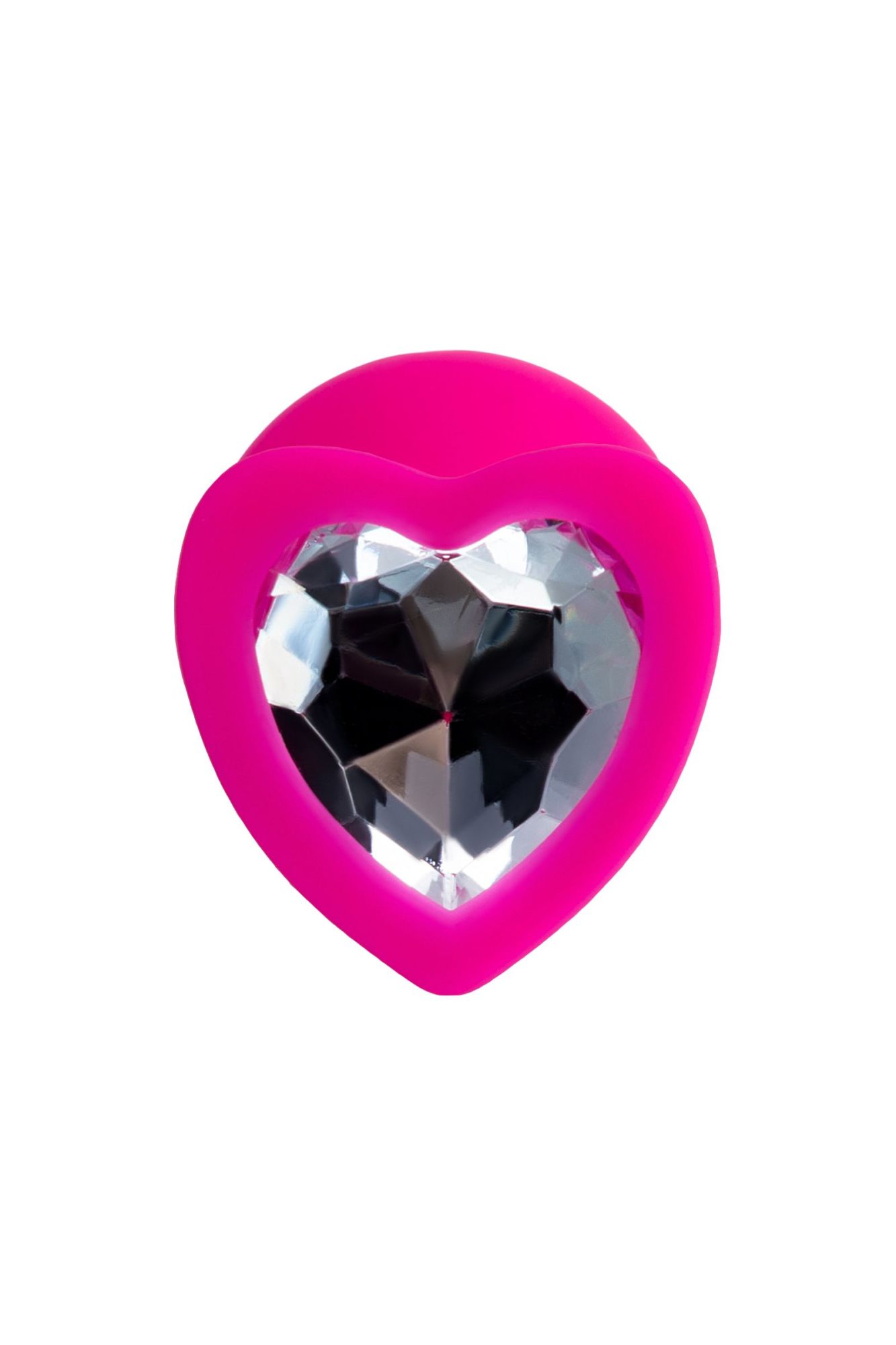 анальная втулка todo by toyfa diamond heart, силикон, розовая, 8 см, ø 3 см в России