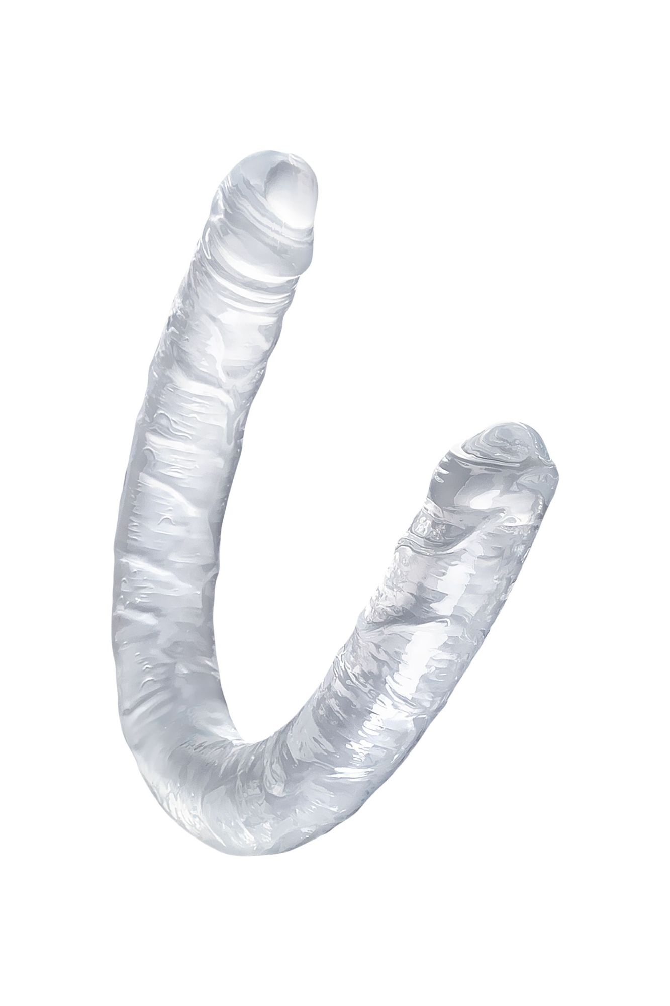 фаллоимитатор двусторонний toyfa double dildo, tpr, прозрачный, 40 см в России