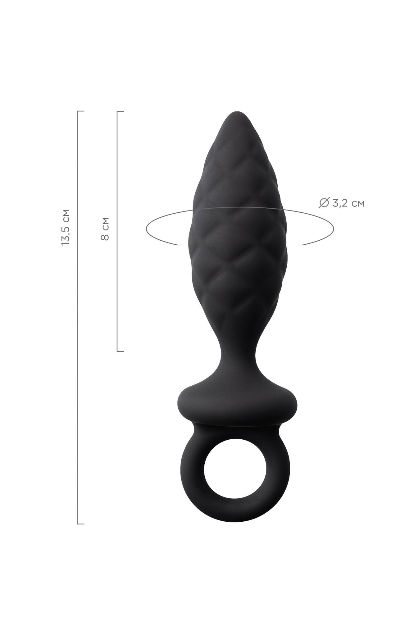 анальная пробка erotist strob m - size, силикон,черная, 13,5 см в России