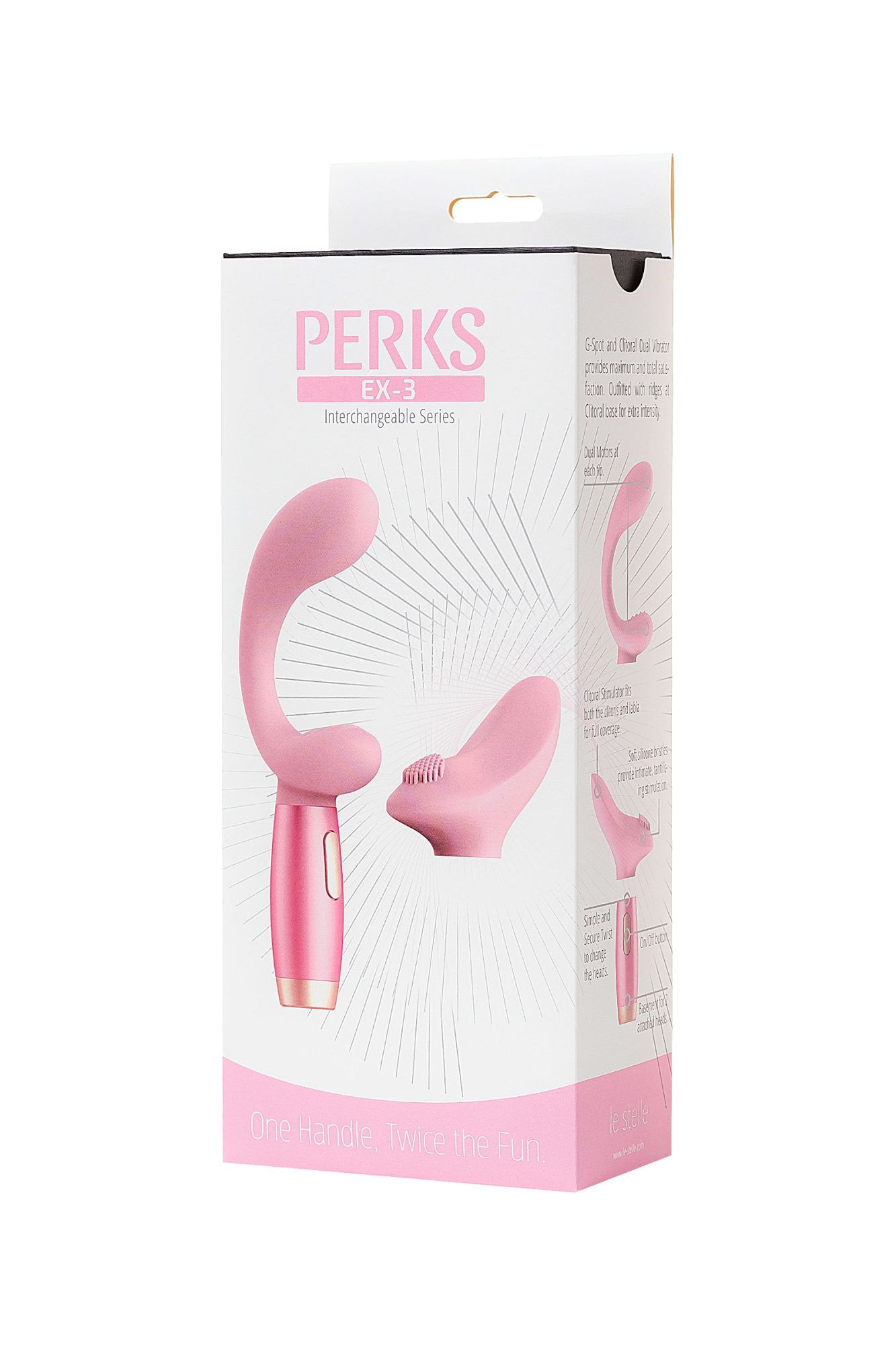 нереалистичный вибратор le stelle perks series ex-3, силикон, розовый в России
