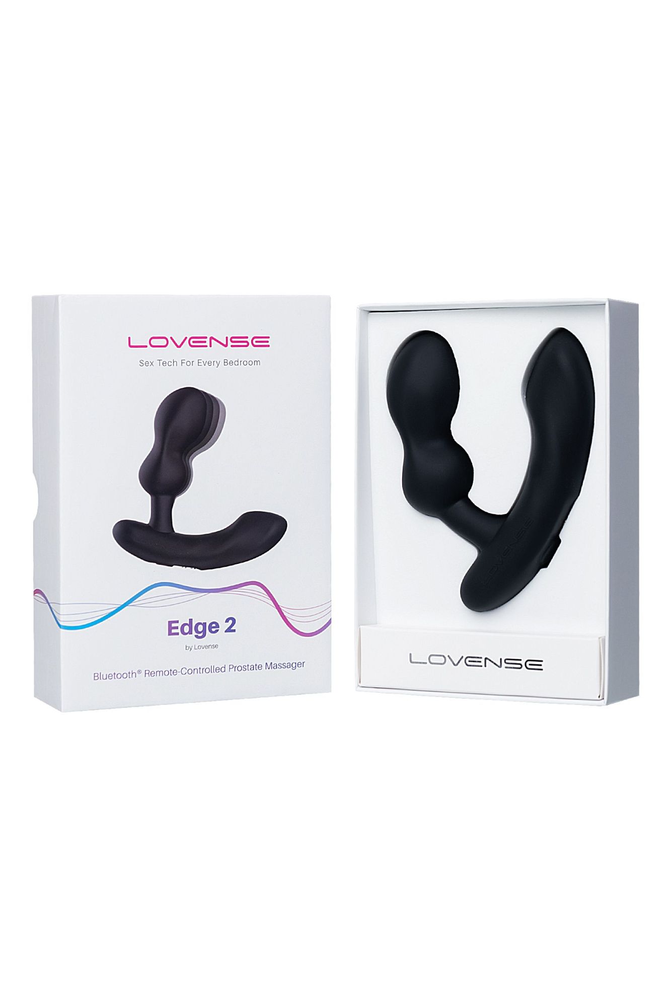 стимулятор простаты lovense edge 2, силикон, черный, 12,4 см в России