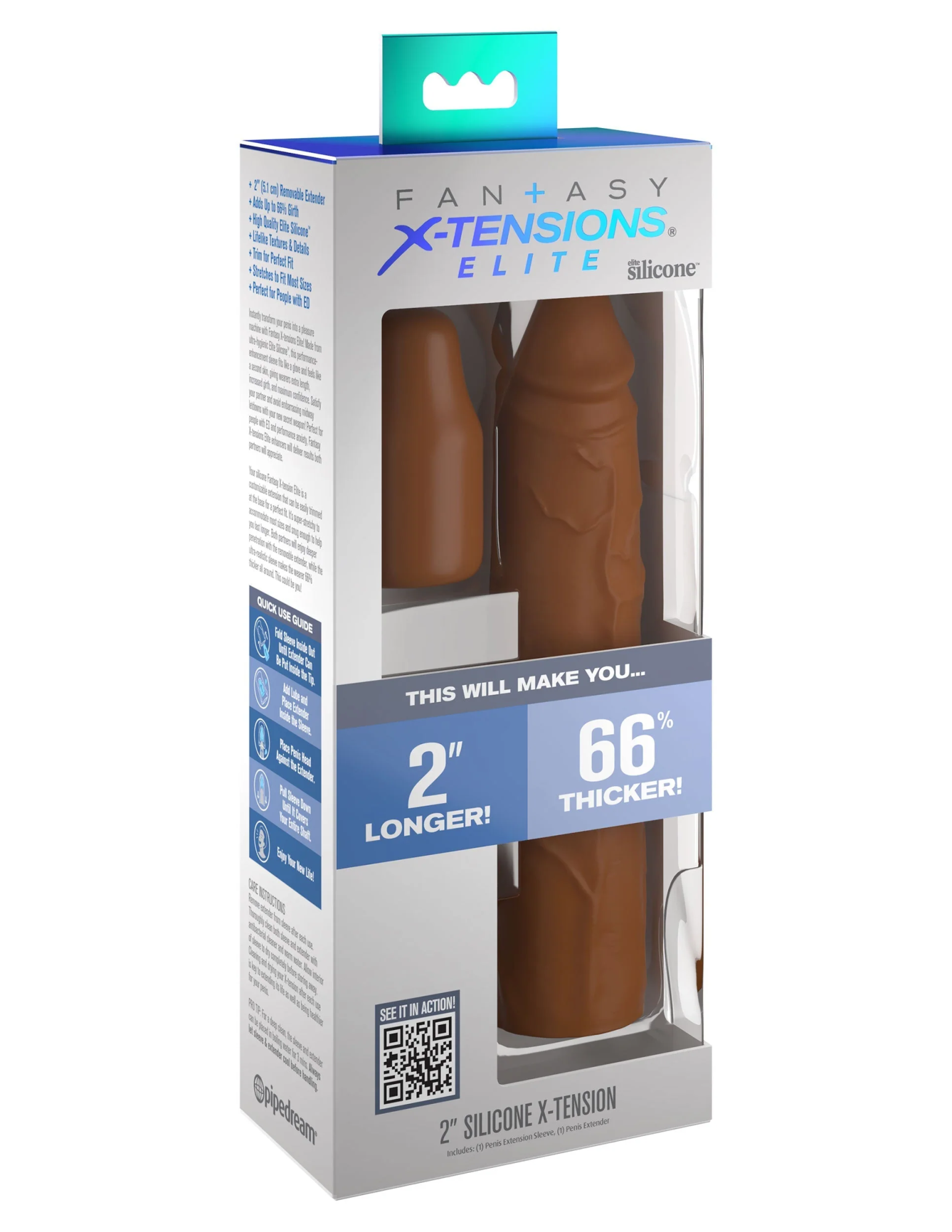 насадка на член fantasy x-tensions elite 8" sleeve with 2" plug - tan pipedream 415222pd в России