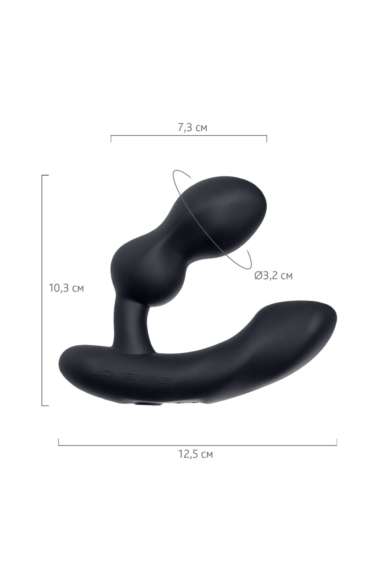 стимулятор простаты lovense edge 2, силикон, черный, 12,4 см в России