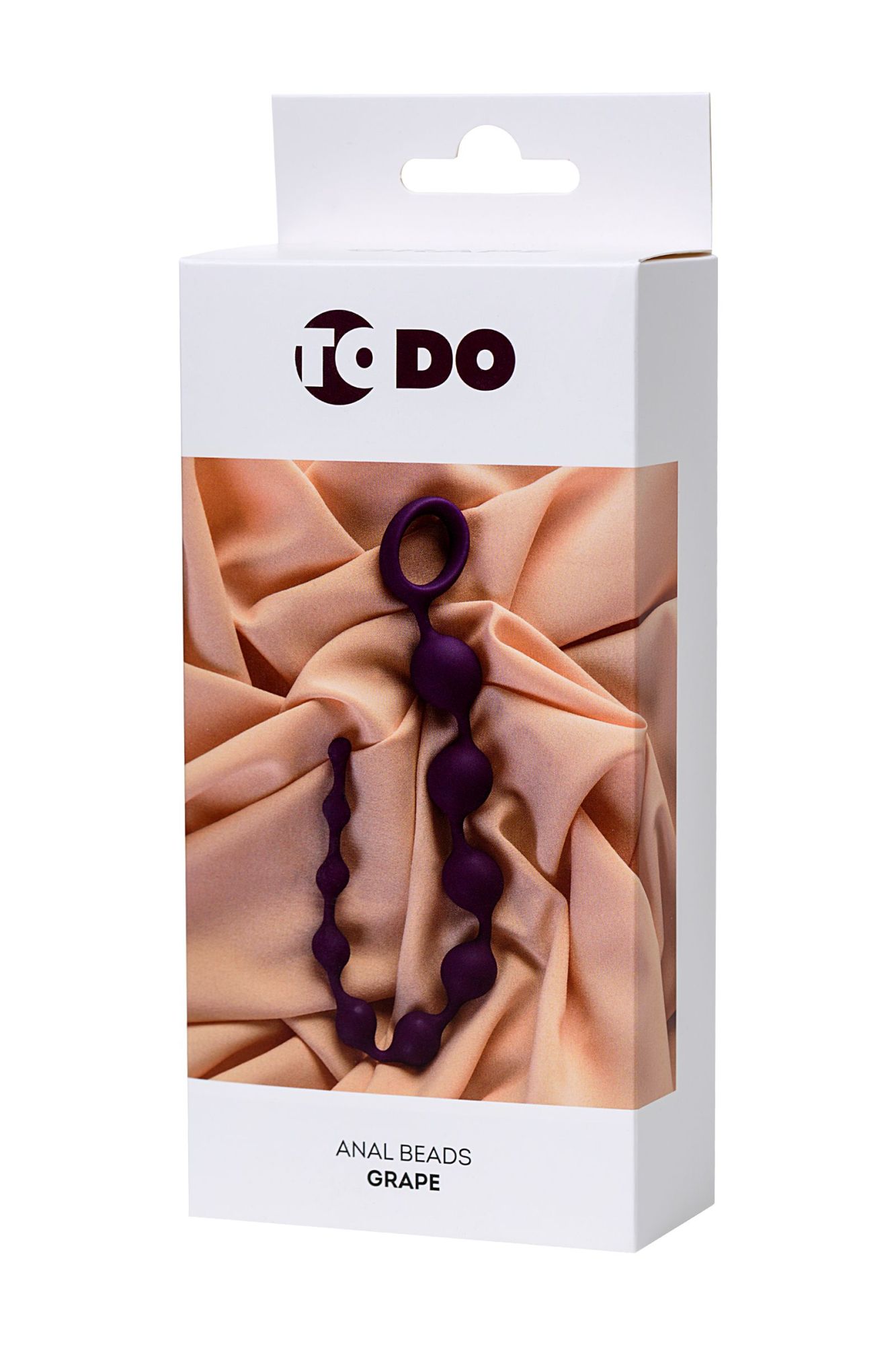 анальная цепочка todo by toyfa grape, силикон, фиолетовая, 35 см, ø 2,7 см в России