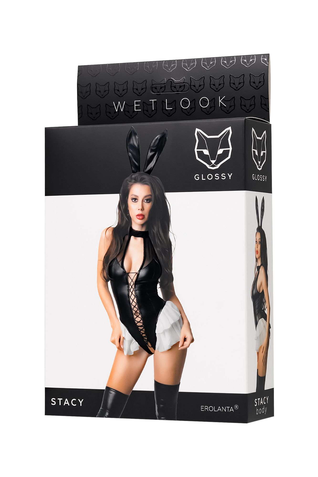 Эротическое боди glossy stacy из материала wetlook, m в России