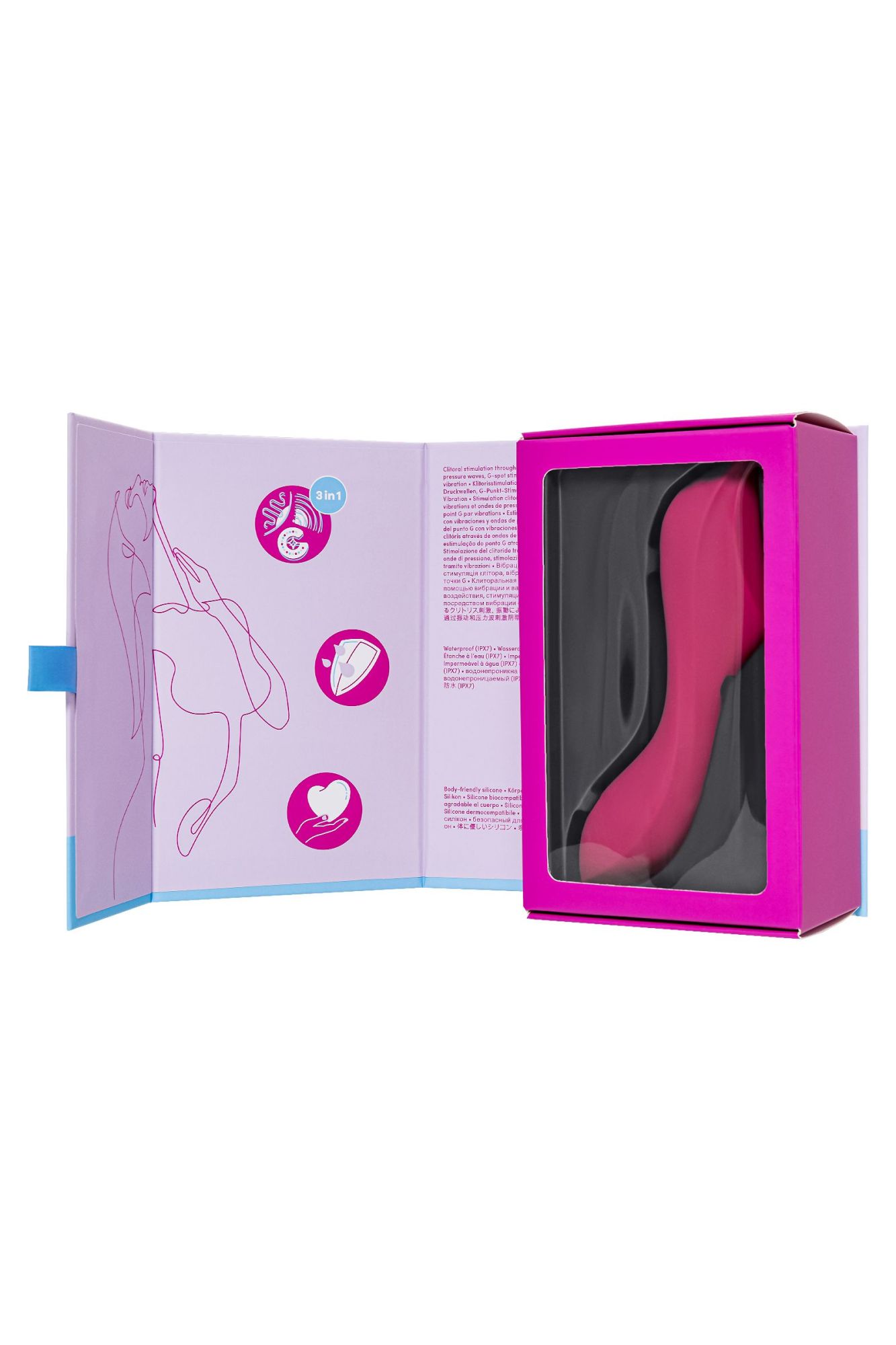 вакуум-волновой бесконтактный стимулятор клитора satisfyer curvy trinity 3, силикон, красный, 5,35см в России