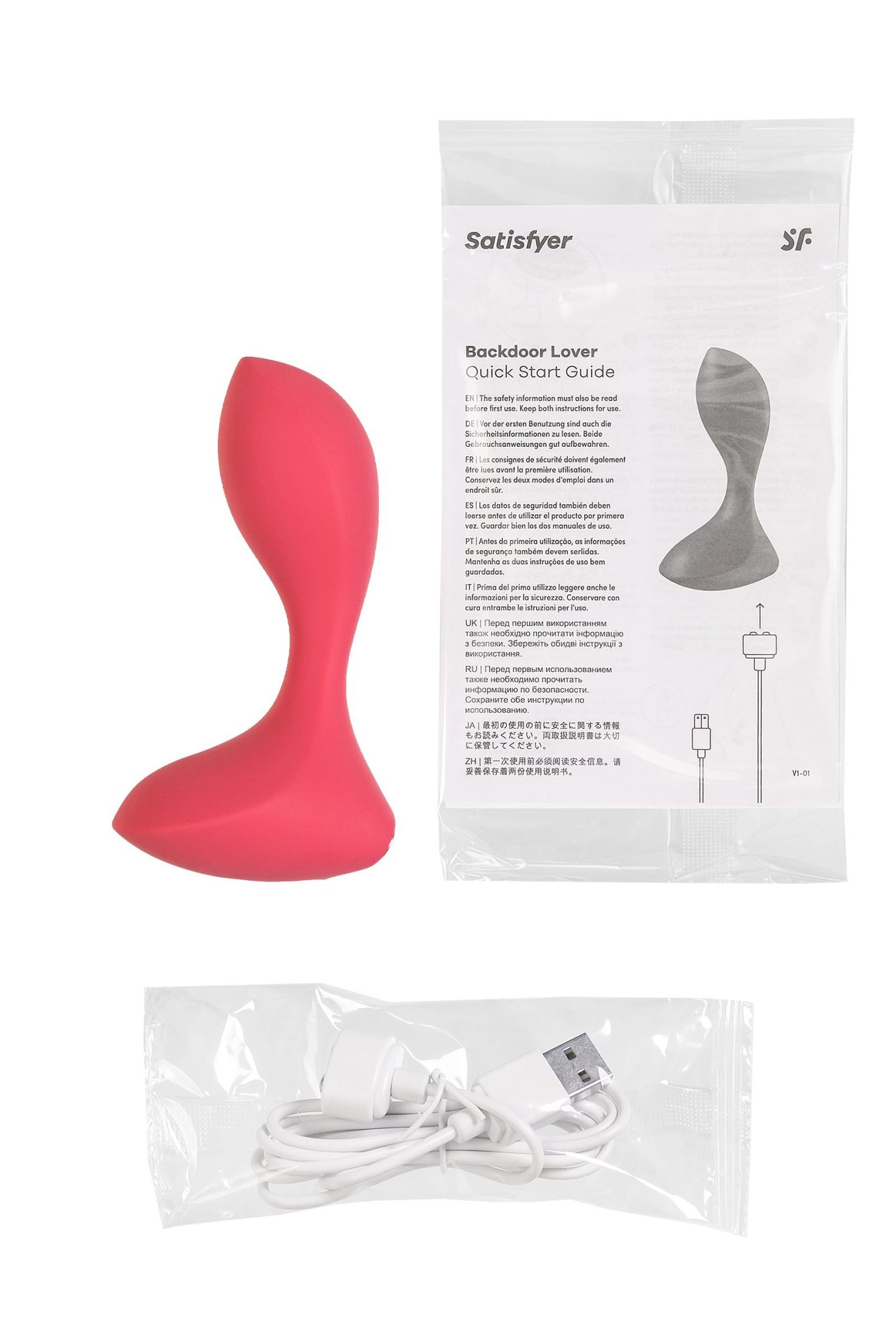 анальная втулка satisfyer backdoor lover, красная в России